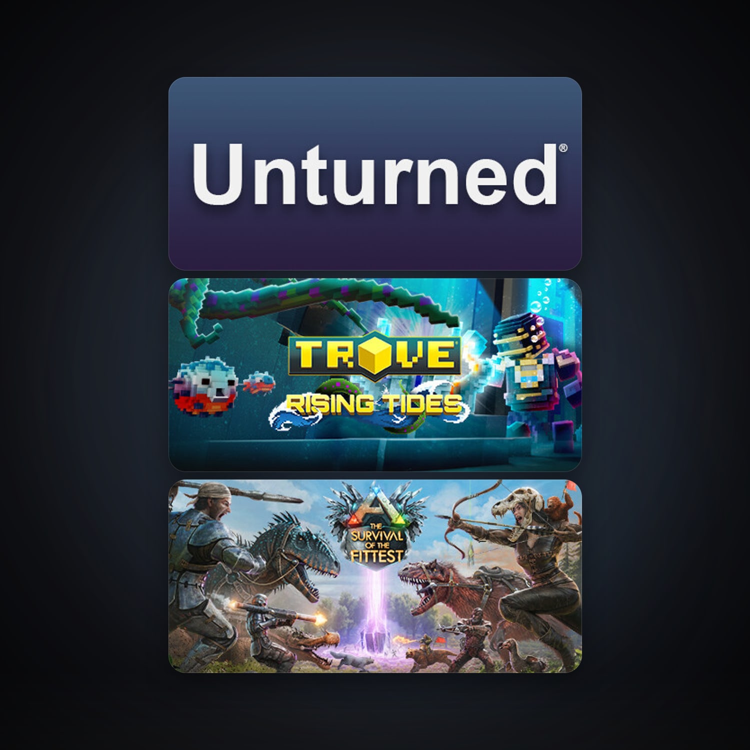 Trove + Unturned, 4 games, clean — HabibiAccounts