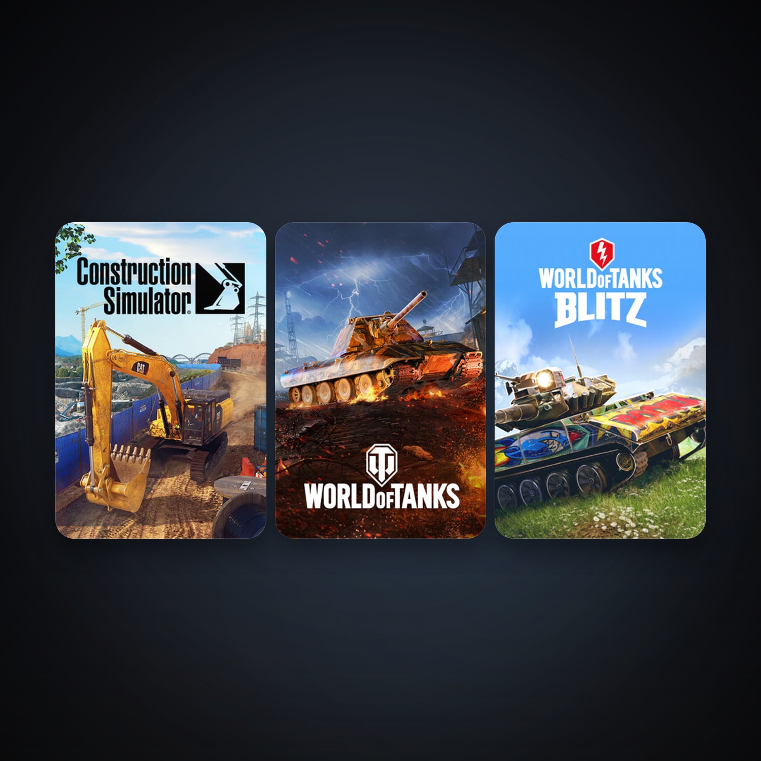 World of Tanks Blitz + Construction Simulator, 5 games, clean — HabibiAccounts