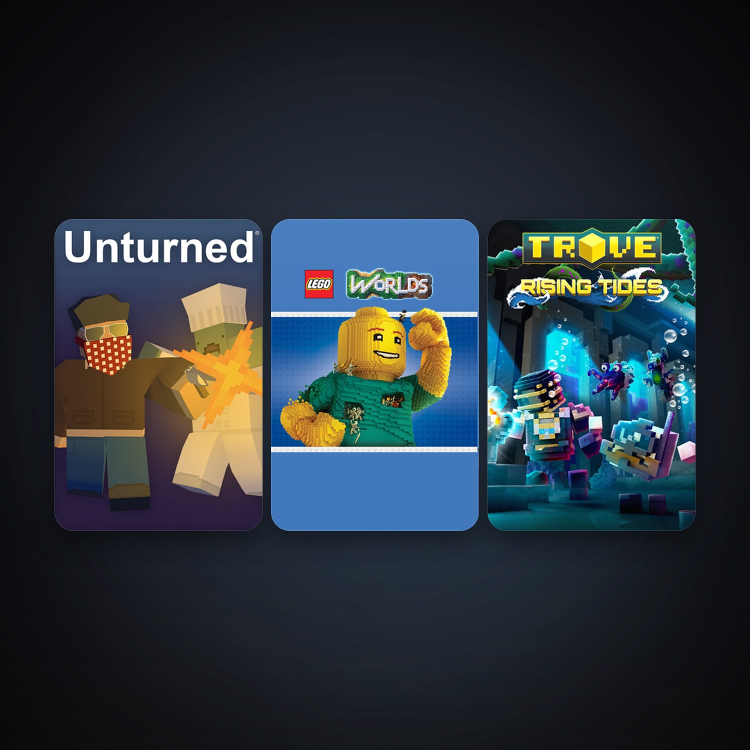 Trove + Unturned, 3 games, clean — HabibiAccounts