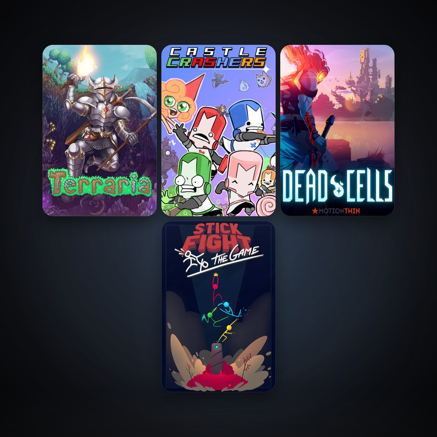 Terraria + Castle Crashers, 12 games, clean — HabibiAccounts