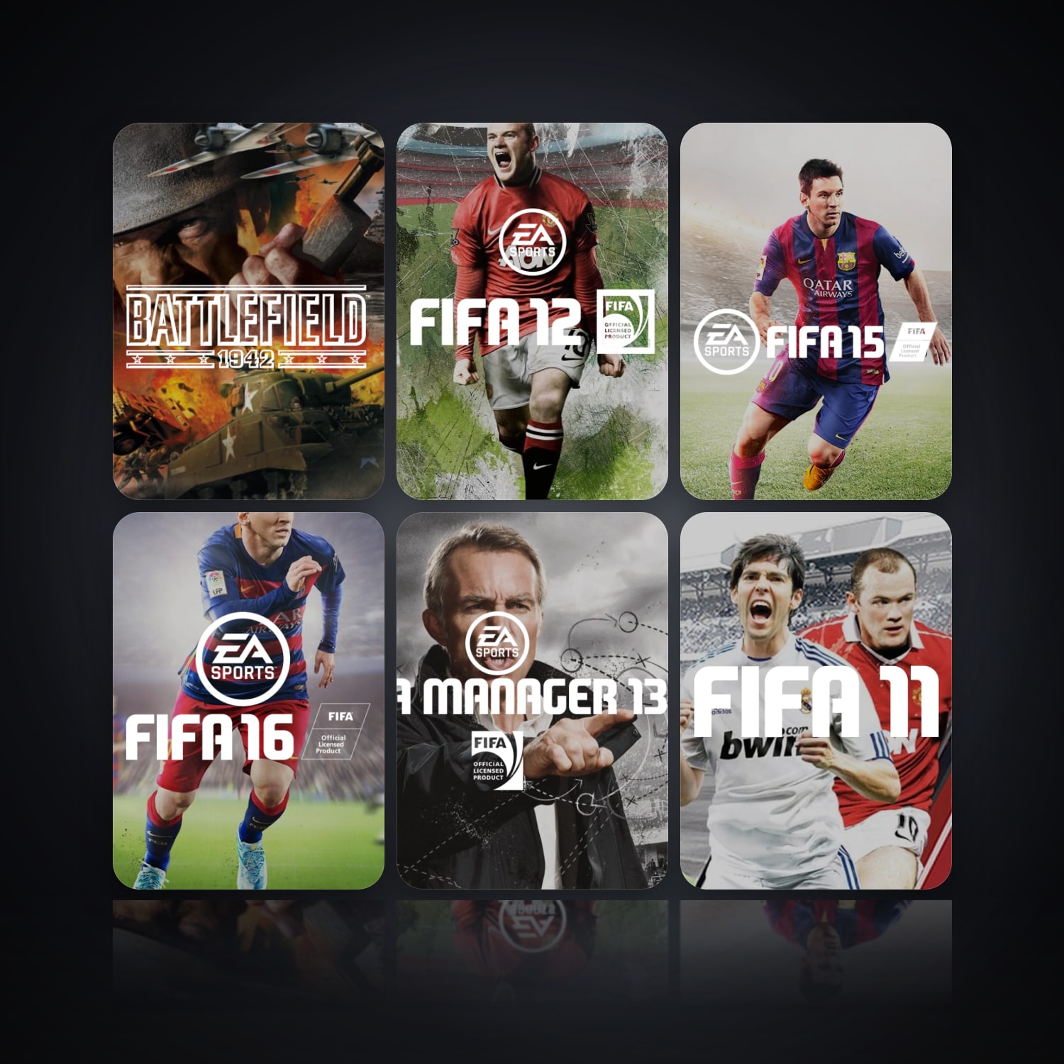 Battlefield 1942 & FIFA 12 | 12 Games — HabibiAccounts