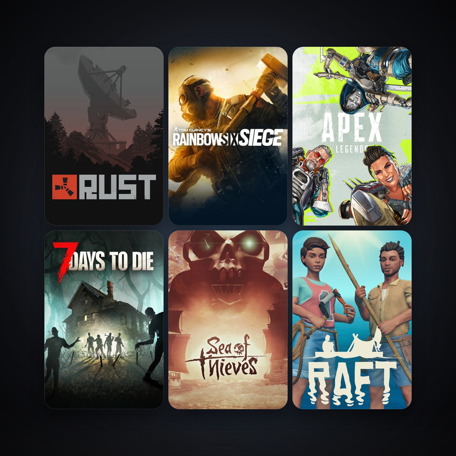 7 Days to Die + Rust, 10 games, clean — HabibiAccounts