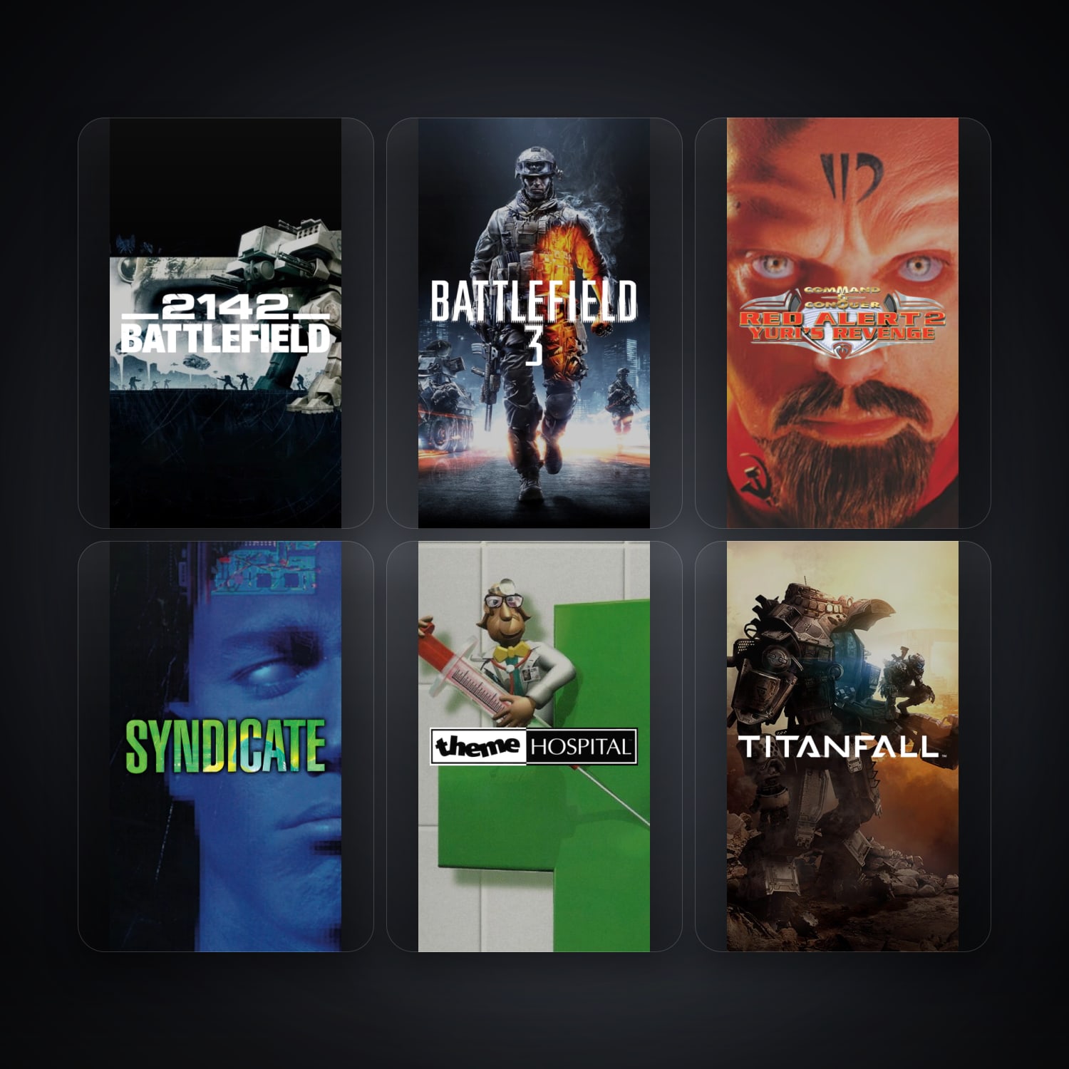 حساب إي إيه فيه Battlefield 2142 وBattlefield 3، US، 6 ألعاب — HabibiAccounts