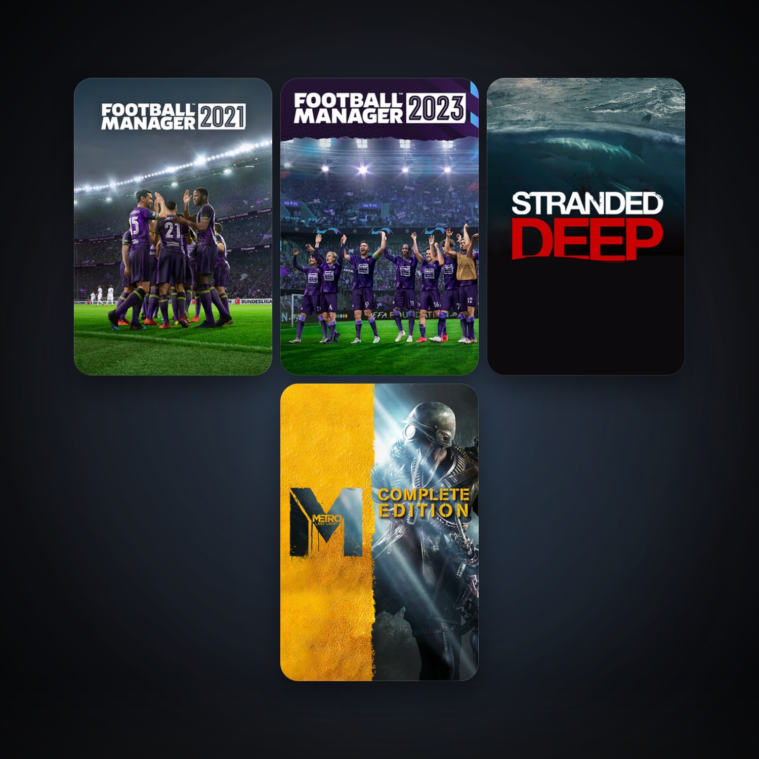 Metro: Last Light + Stranded Deep, 7 games, clean — HabibiAccounts