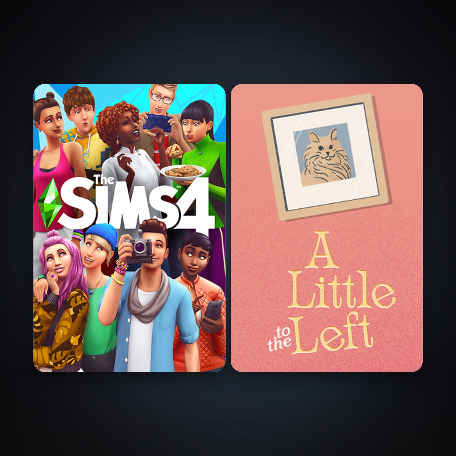 هالحساب ستيم فلين، The Sims 4 وA Little to the Left، 2 لعبة، صامد واضح — HabibiAccounts