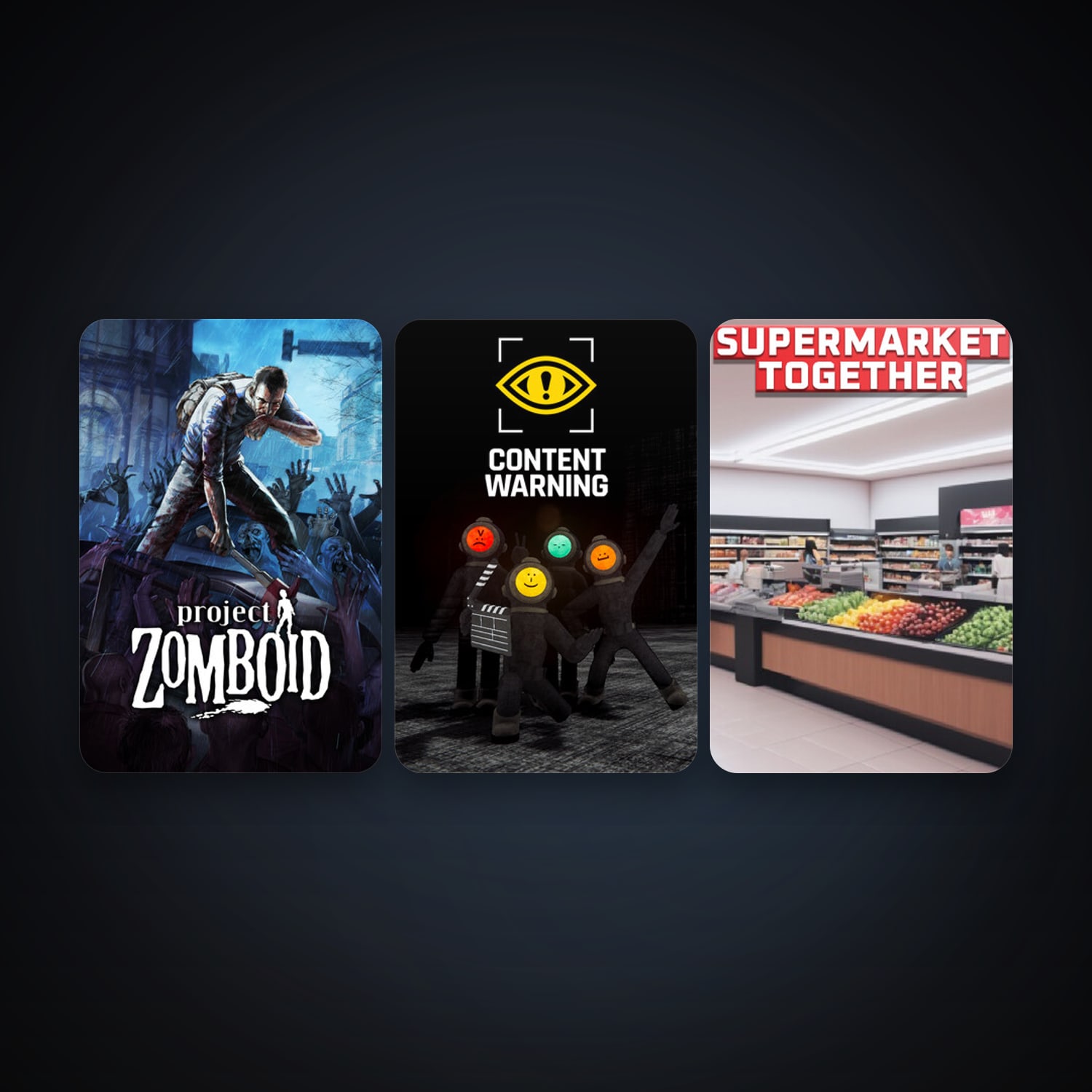 Project Zomboid + Supermarket Together, 5 games, clean — HabibiAccounts