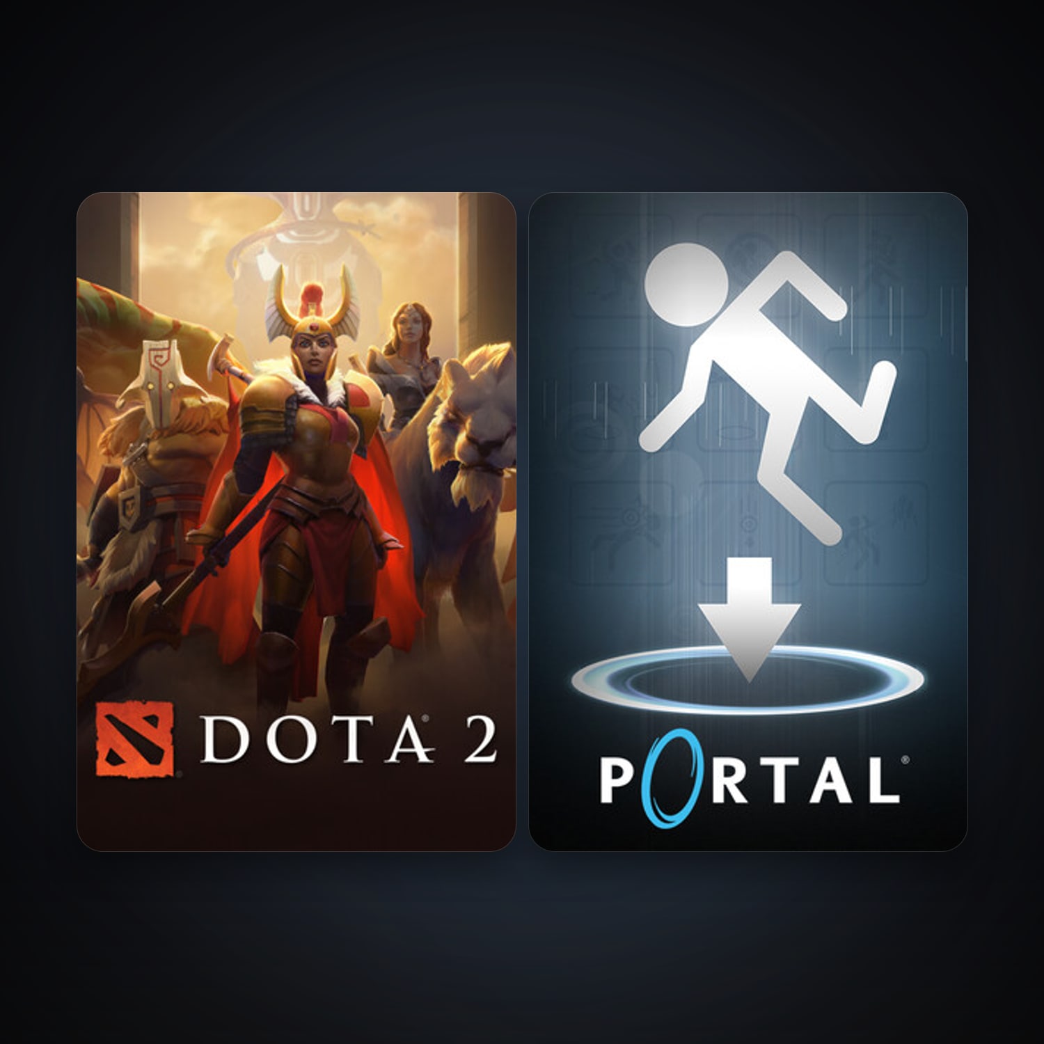 Portal + Dota 2, 2 games, clean — HabibiAccounts