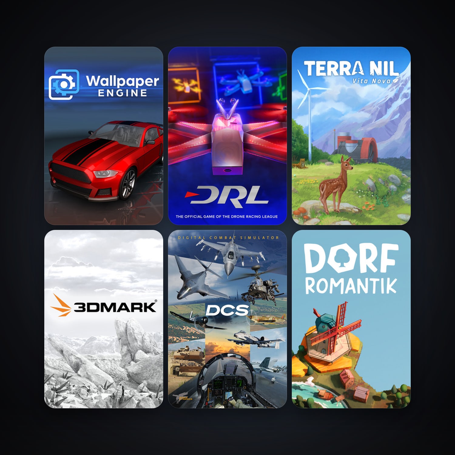 DCS World Steam Edition + 3DMark, 20 games, clean — HabibiAccounts
