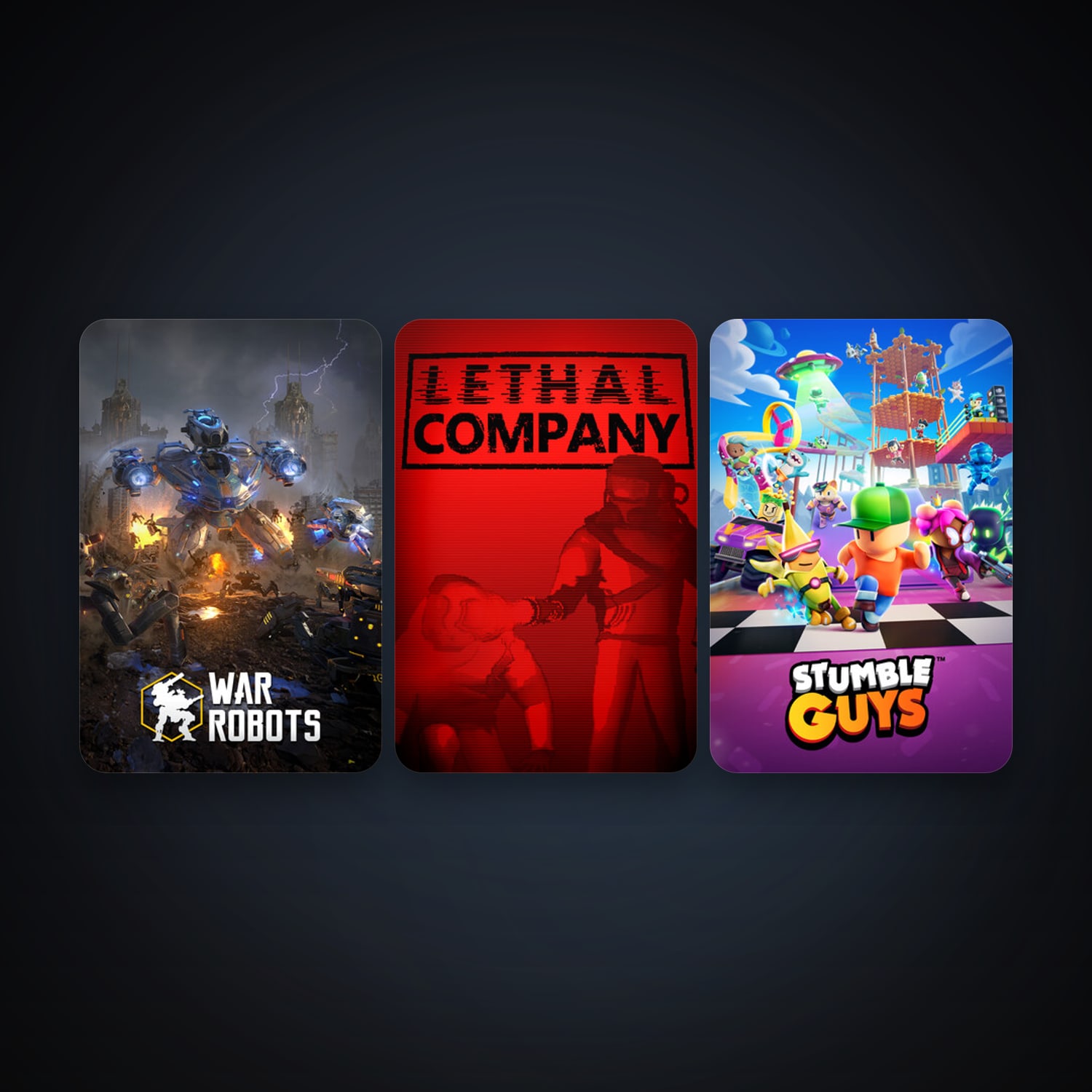 War Robots + Stumble Guys, 9 games, clean — HabibiAccounts