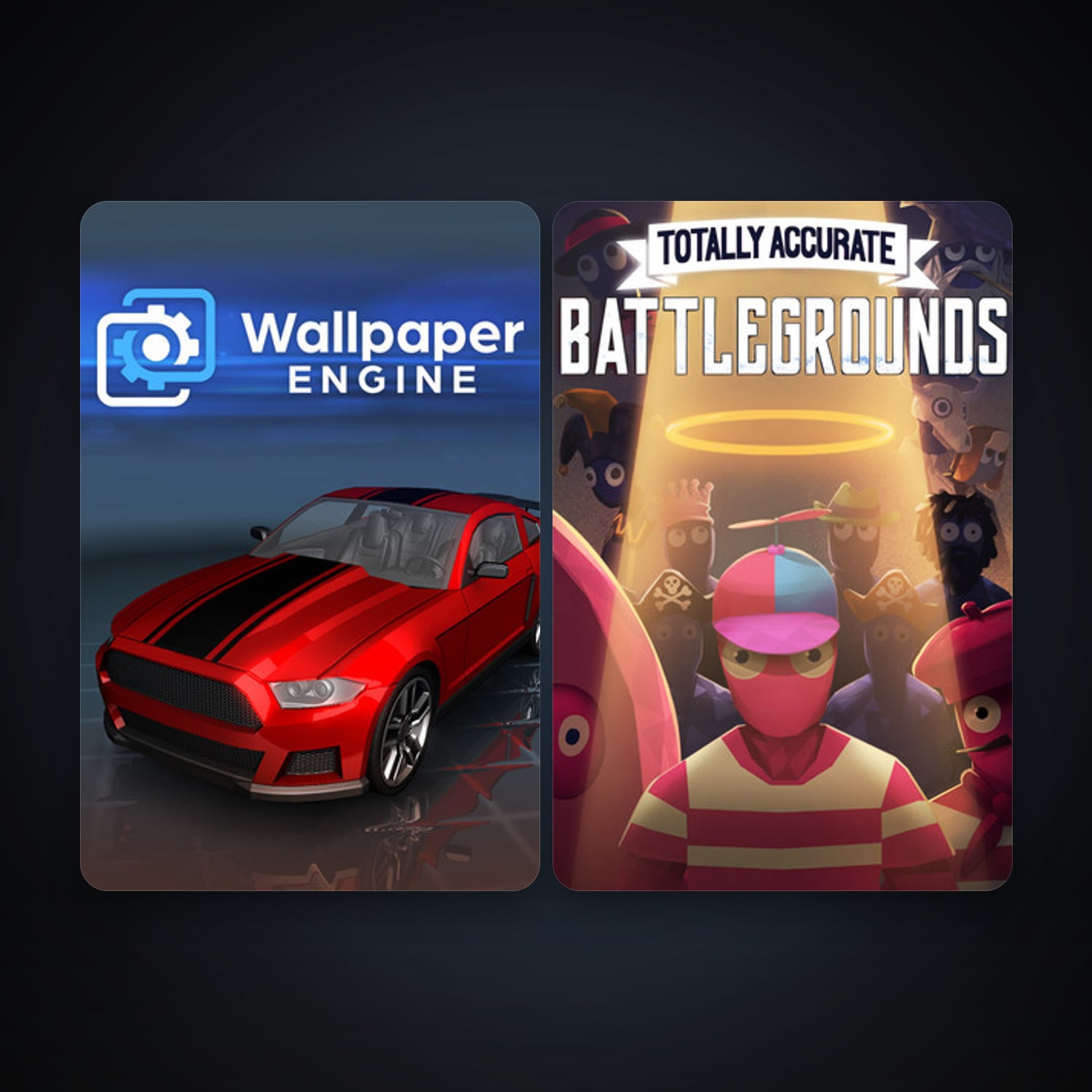 Wallpaper Engine + Totally Accurate Battlegrounds, 5 games, clean — HabibiAccounts