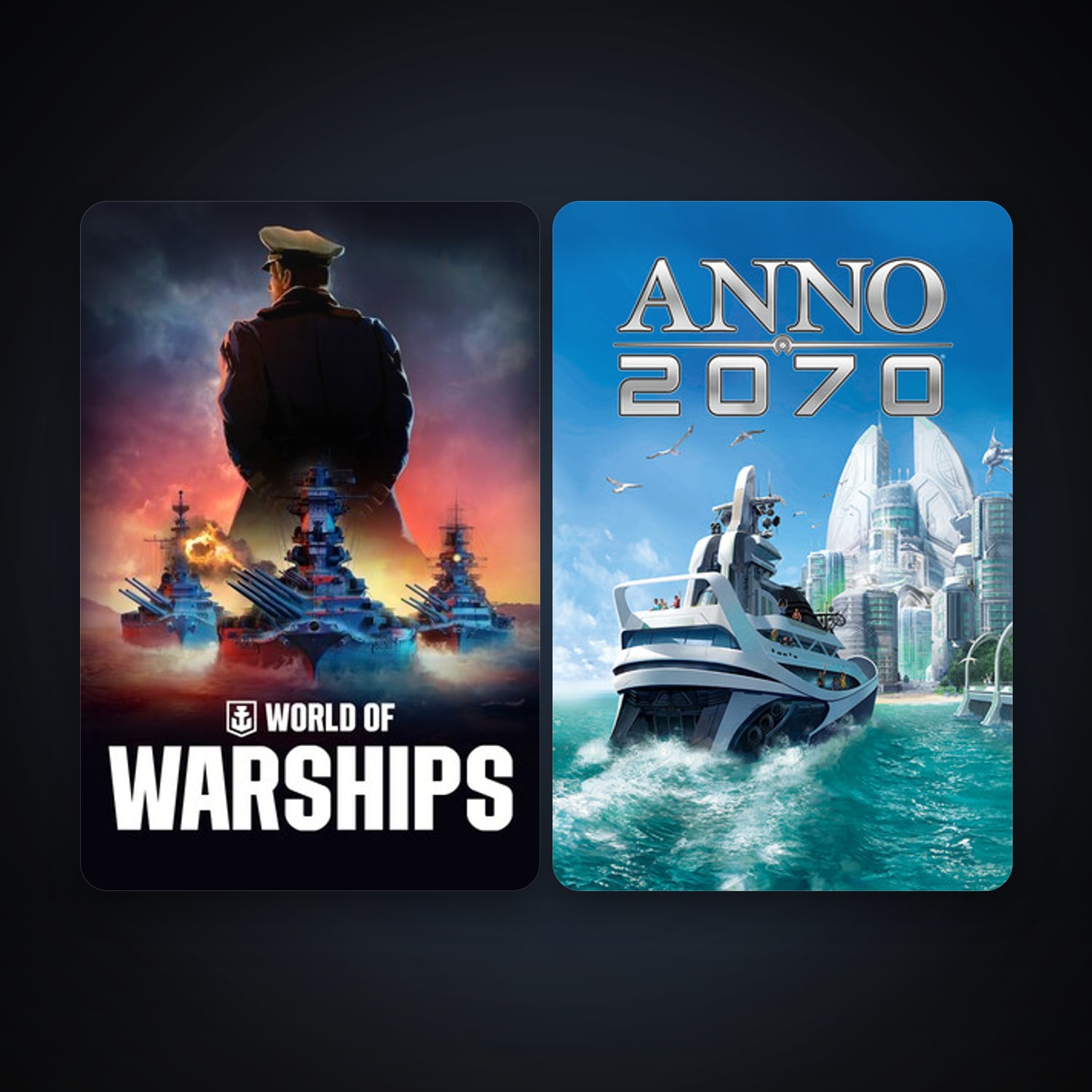 Anno 2070 + World of Warships, 4 games, clean — HabibiAccounts
