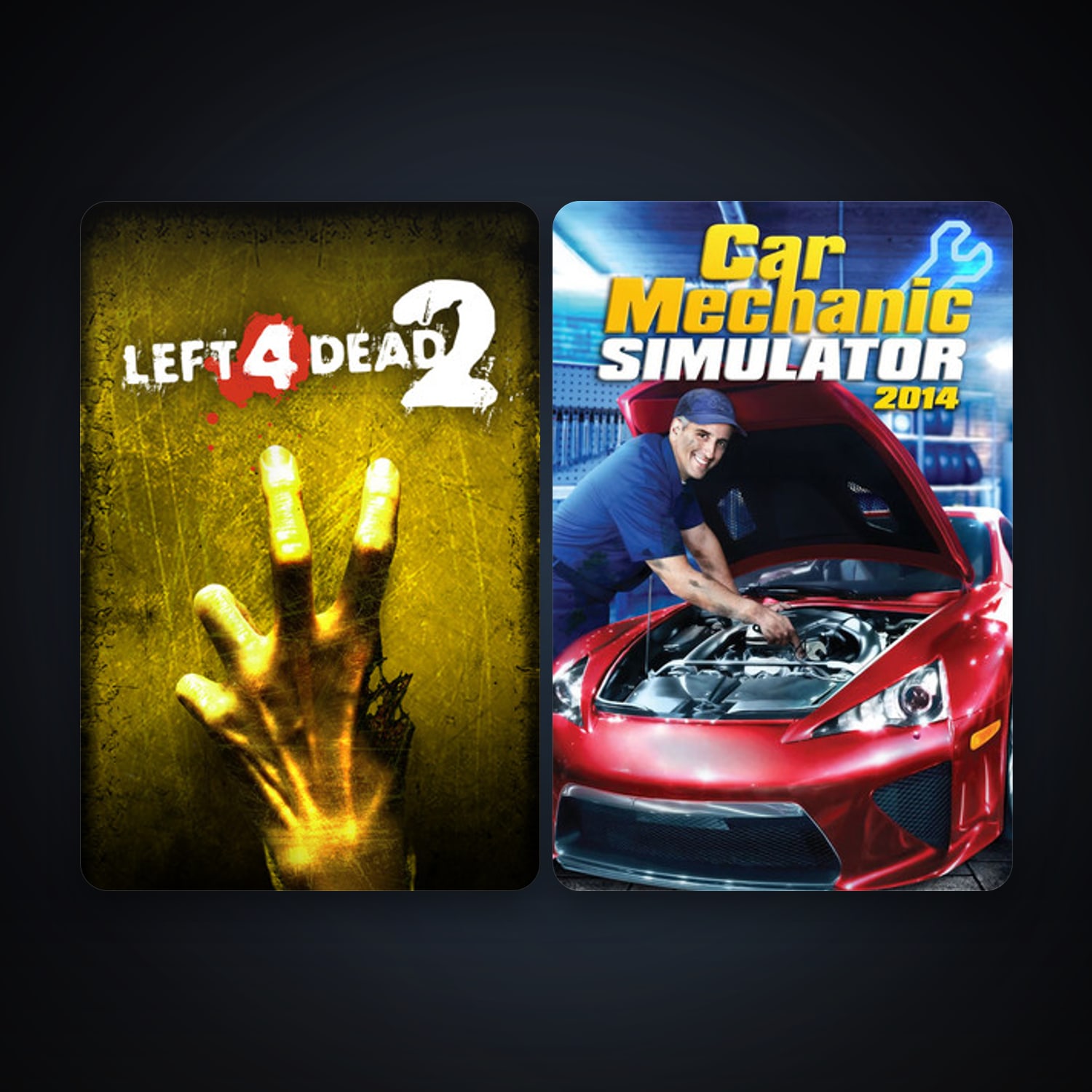 Left 4 Dead 2 + Car Mechanic Simulator 2014, 3 games, clean — HabibiAccounts