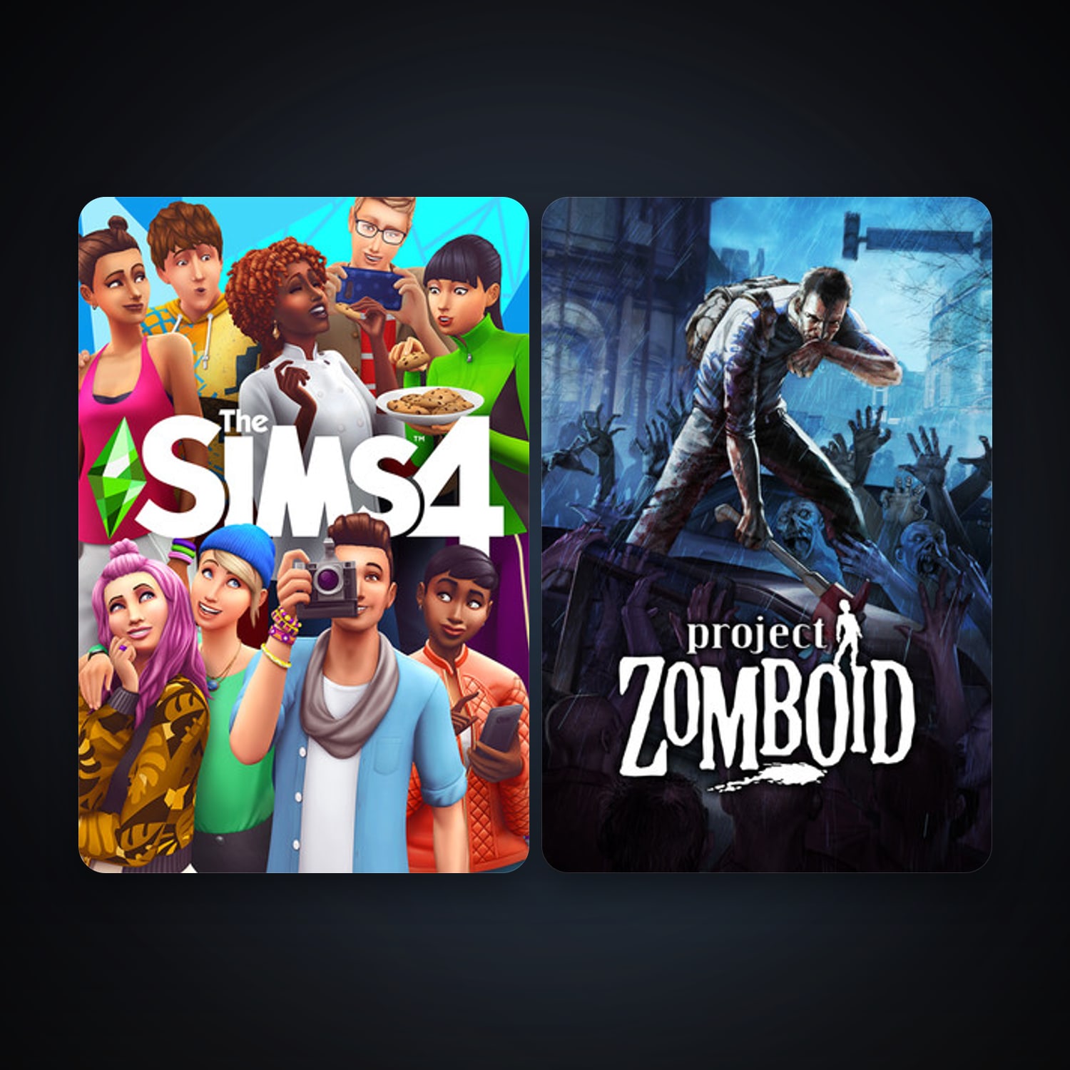 Project Zomboid + The Sims 4, 4 games, clean — HabibiAccounts