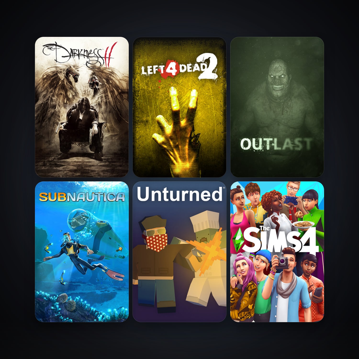The Darkness II & Left 4 Dead 2 | 14 Games | Clean — HabibiAccounts
