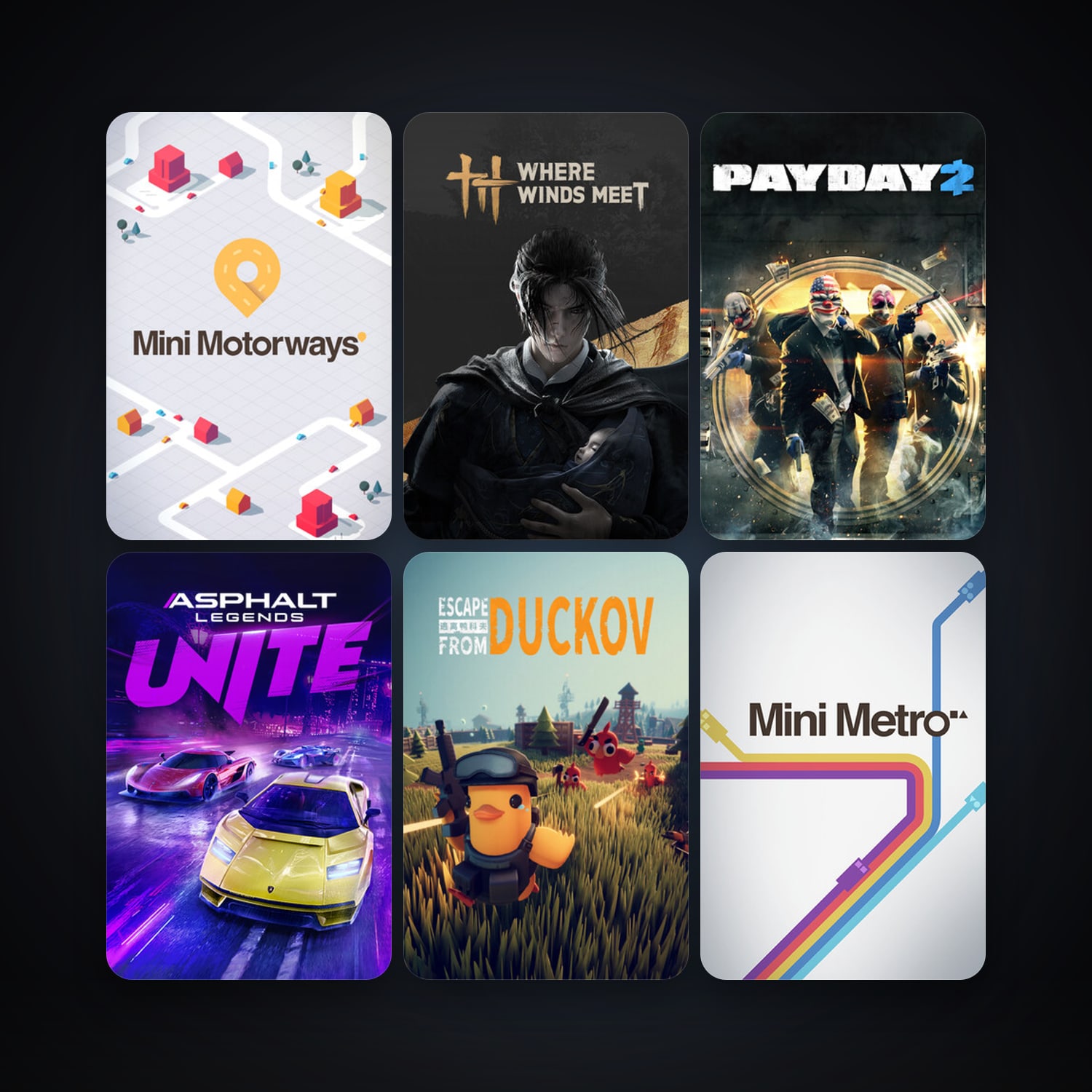 PAYDAY 2 + Mini Metro, 10 games, clean — HabibiAccounts