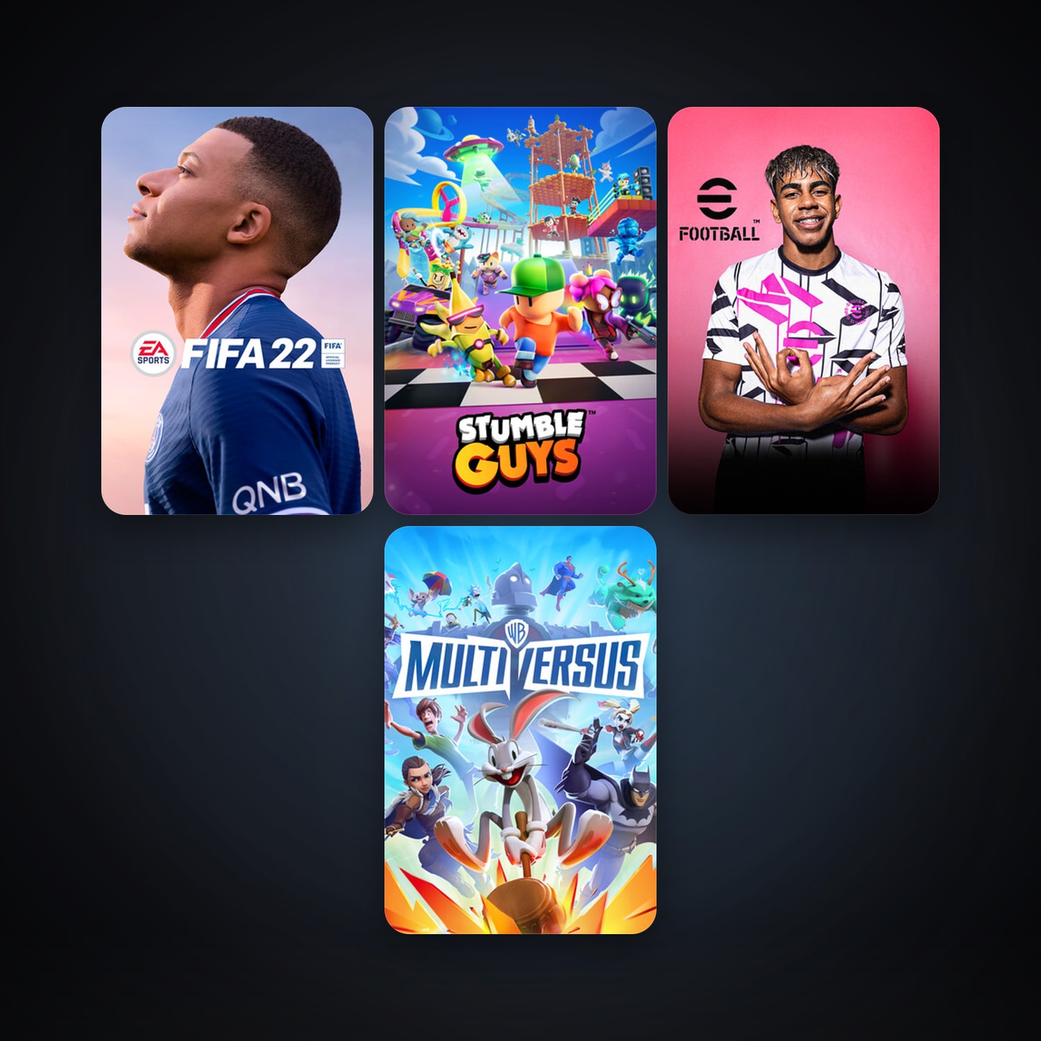 FIFA 22 + eFootball 2024, 4 games, clean — HabibiAccounts