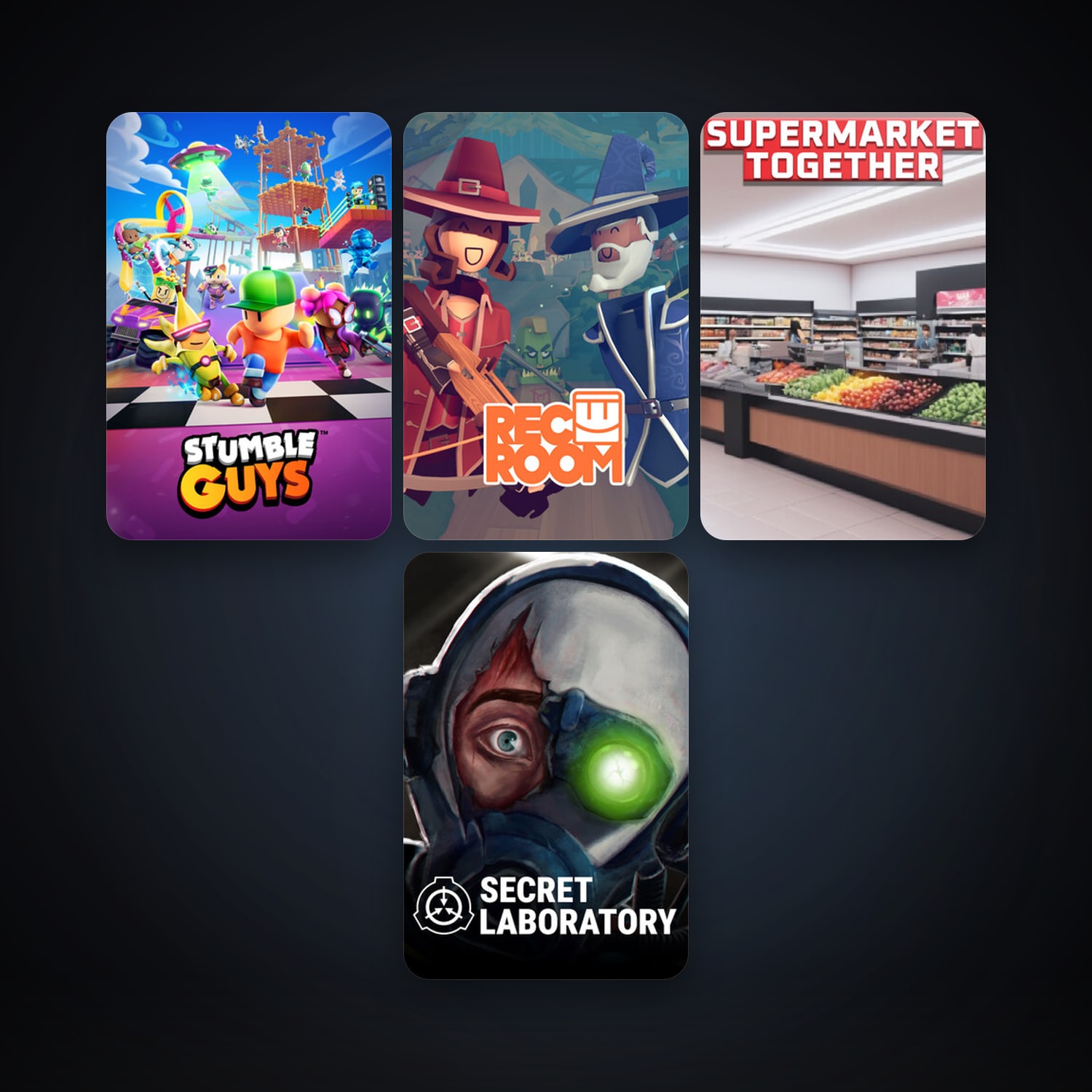 Rec Room + SCP: Secret Laboratory, 7 games, clean — HabibiAccounts