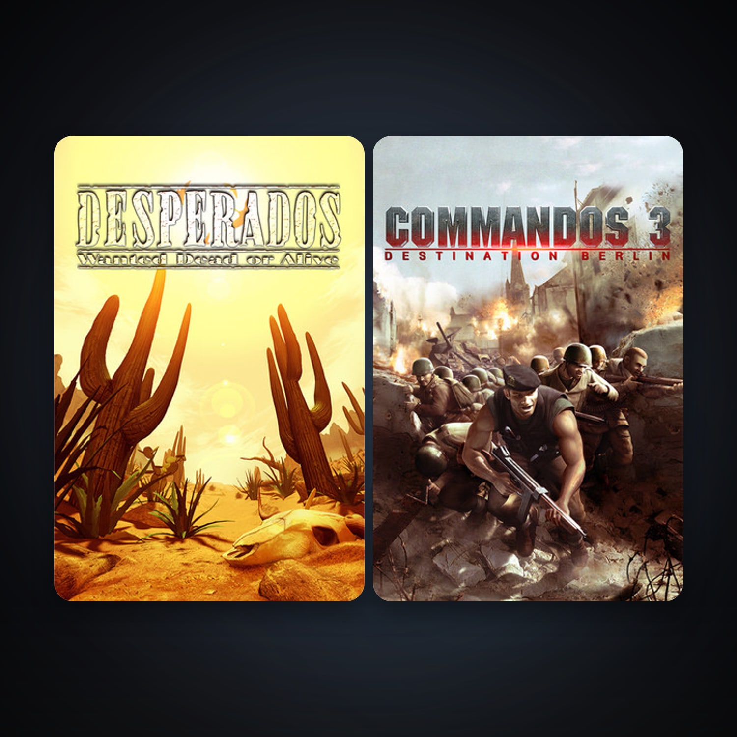 Commandos 3: Destination Berlin + Desperados: Wanted Dead or Alive, 5 games, clean — HabibiAccounts