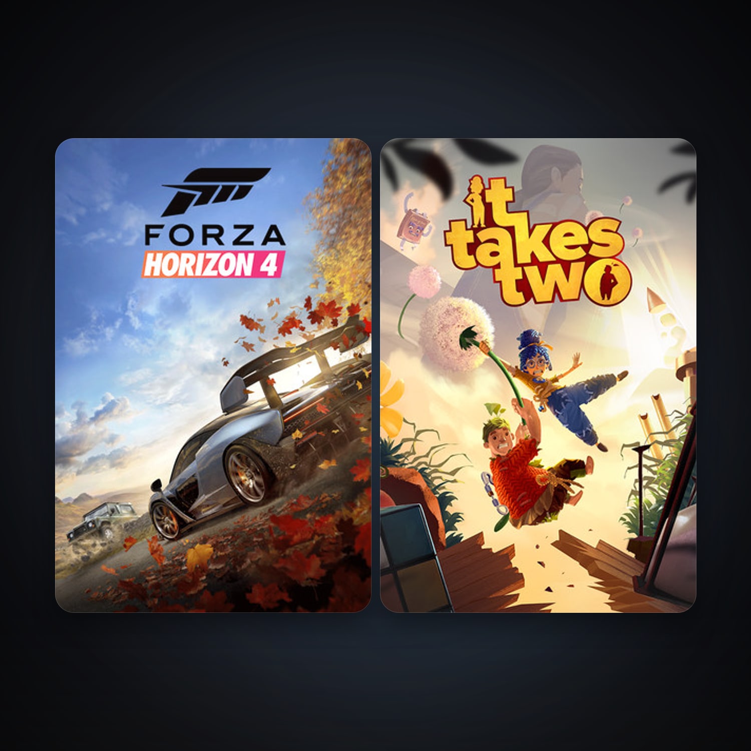 Forza Horizon 4 + It Takes Two, 2 games, clean — HabibiAccounts