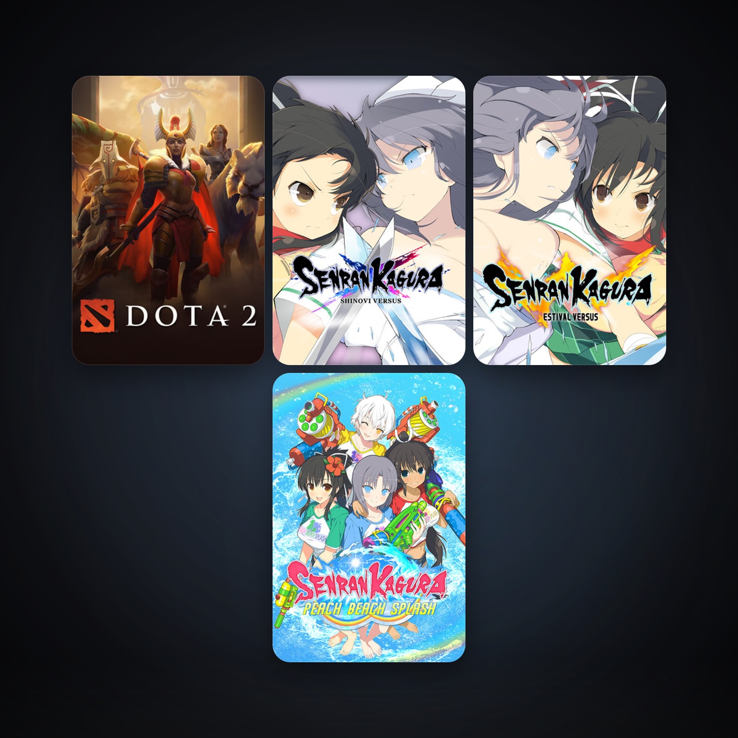 Dota 2 + SENRAN KAGURA SHINOVI VERSUS, 6 games, clean — HabibiAccounts