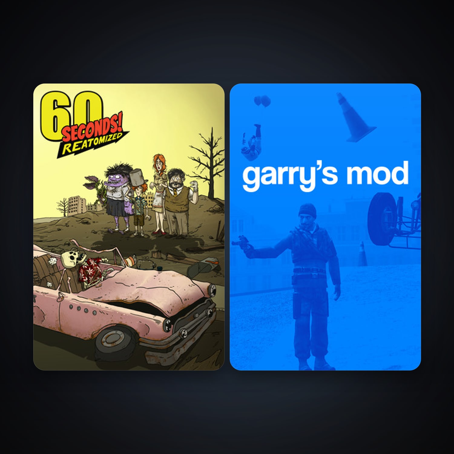 Garry's Mod + 60 Seconds! Reatomized, 3 games, clean — HabibiAccounts