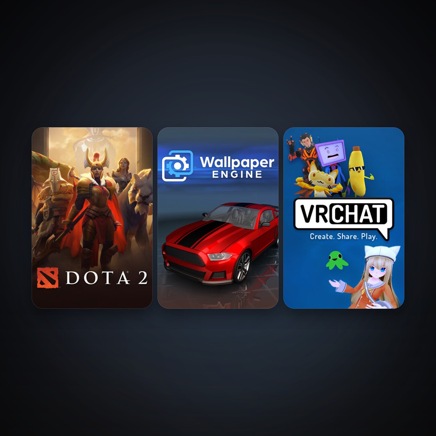 Dota 2 + Wallpaper Engine, 6 games, clean — HabibiAccounts