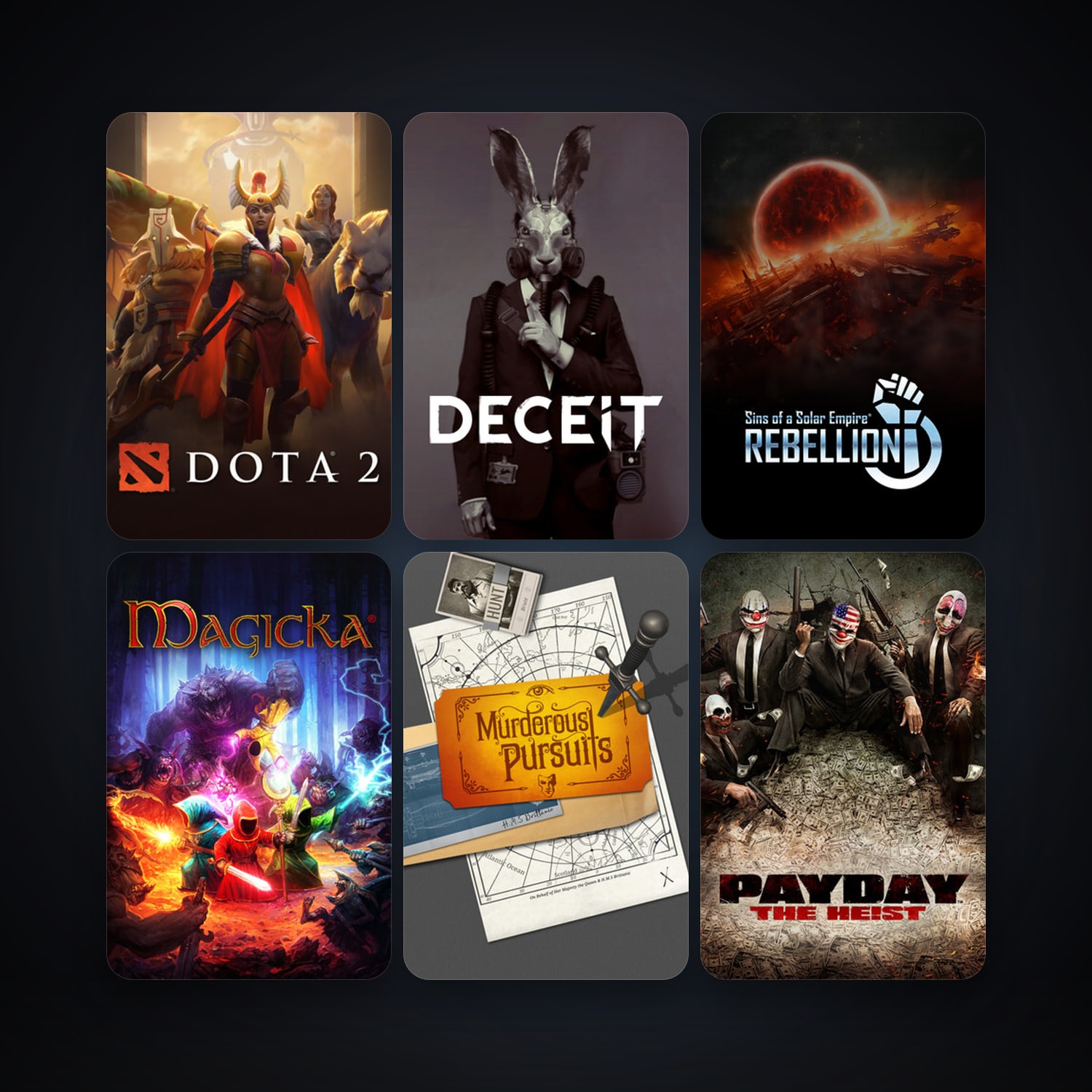 Dota 2 + PAYDAY The Heist, 259 games, Steam 11, clean — HabibiAccounts