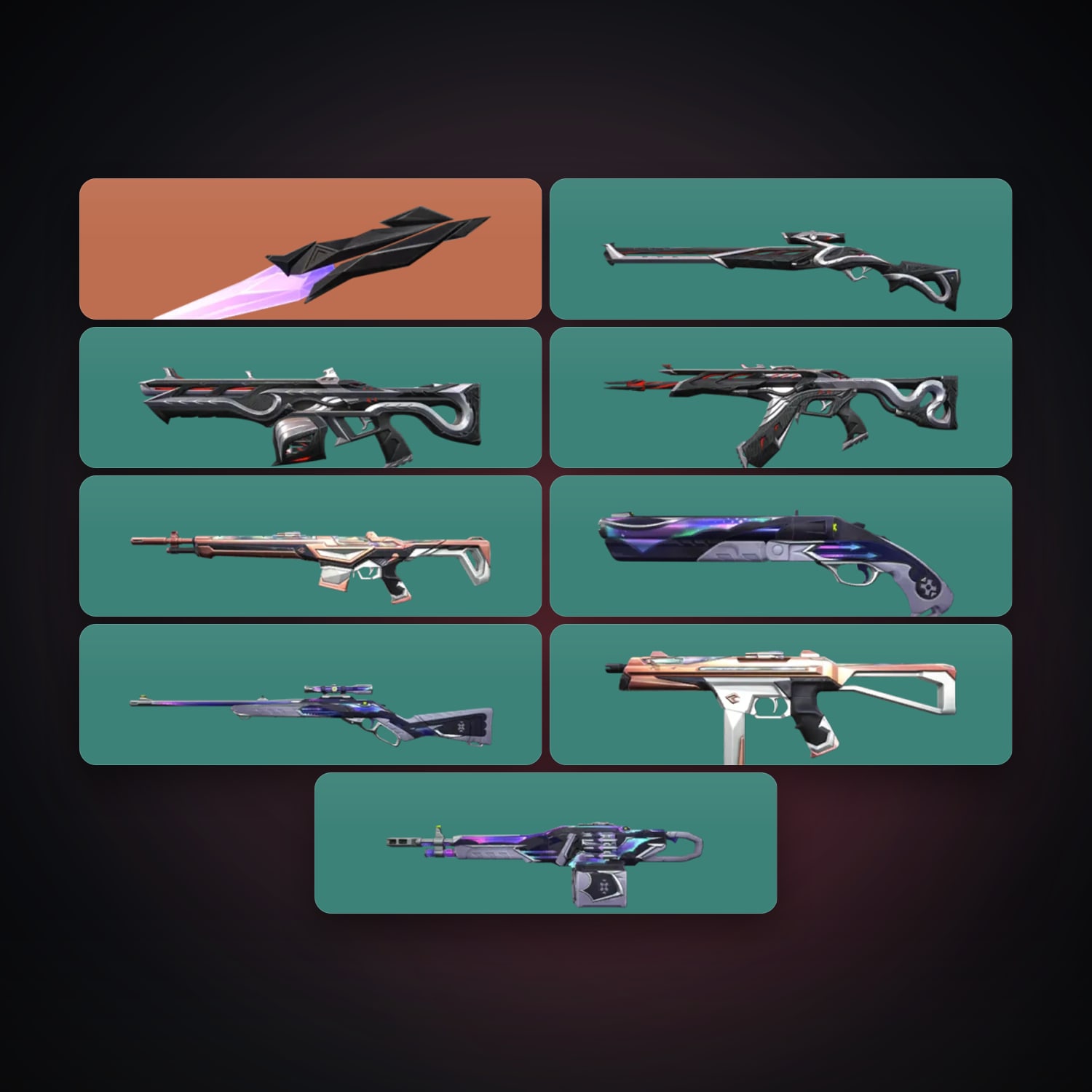 LA locker — 1 knives, 10 skins, lvl 21 — HabibiAccounts