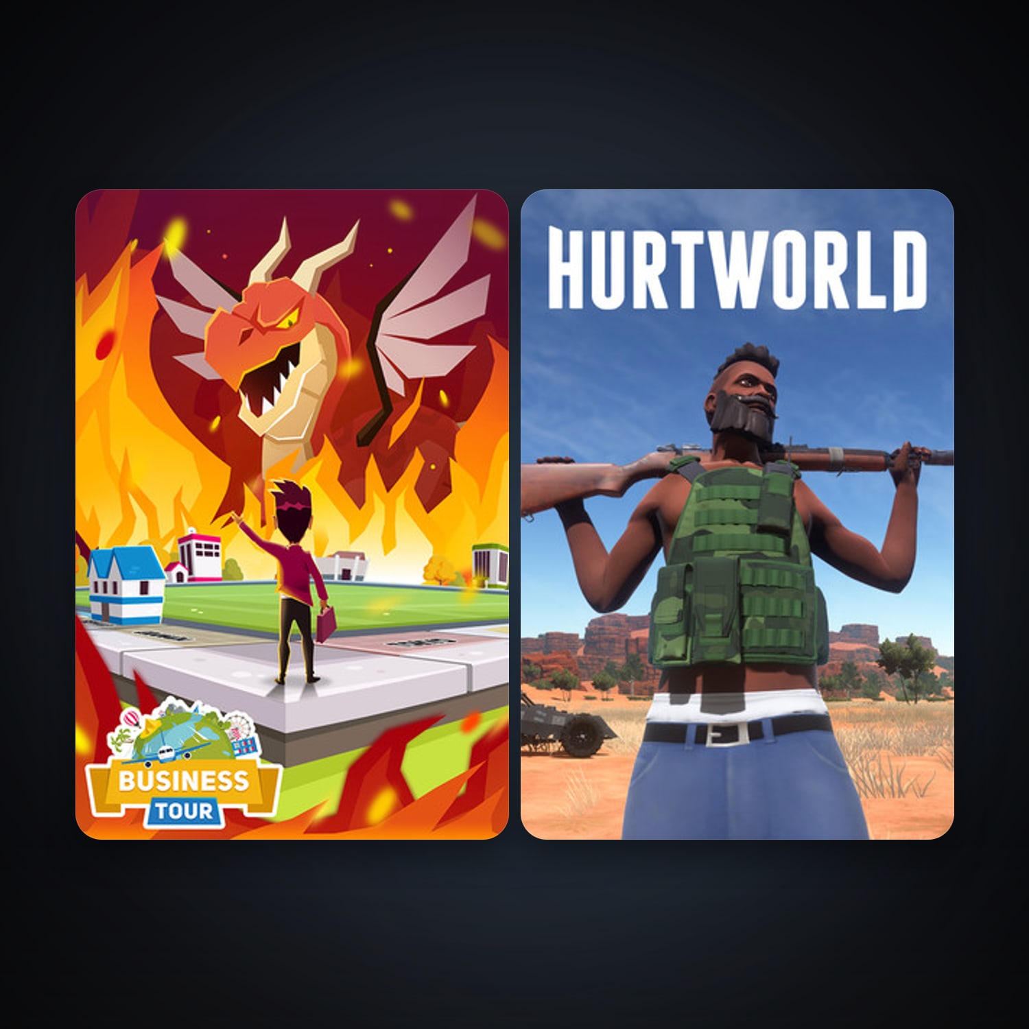 Hurtworld + Business Tour - Board Game with Online Multiplayer, 2 games, clean — HabibiAccounts