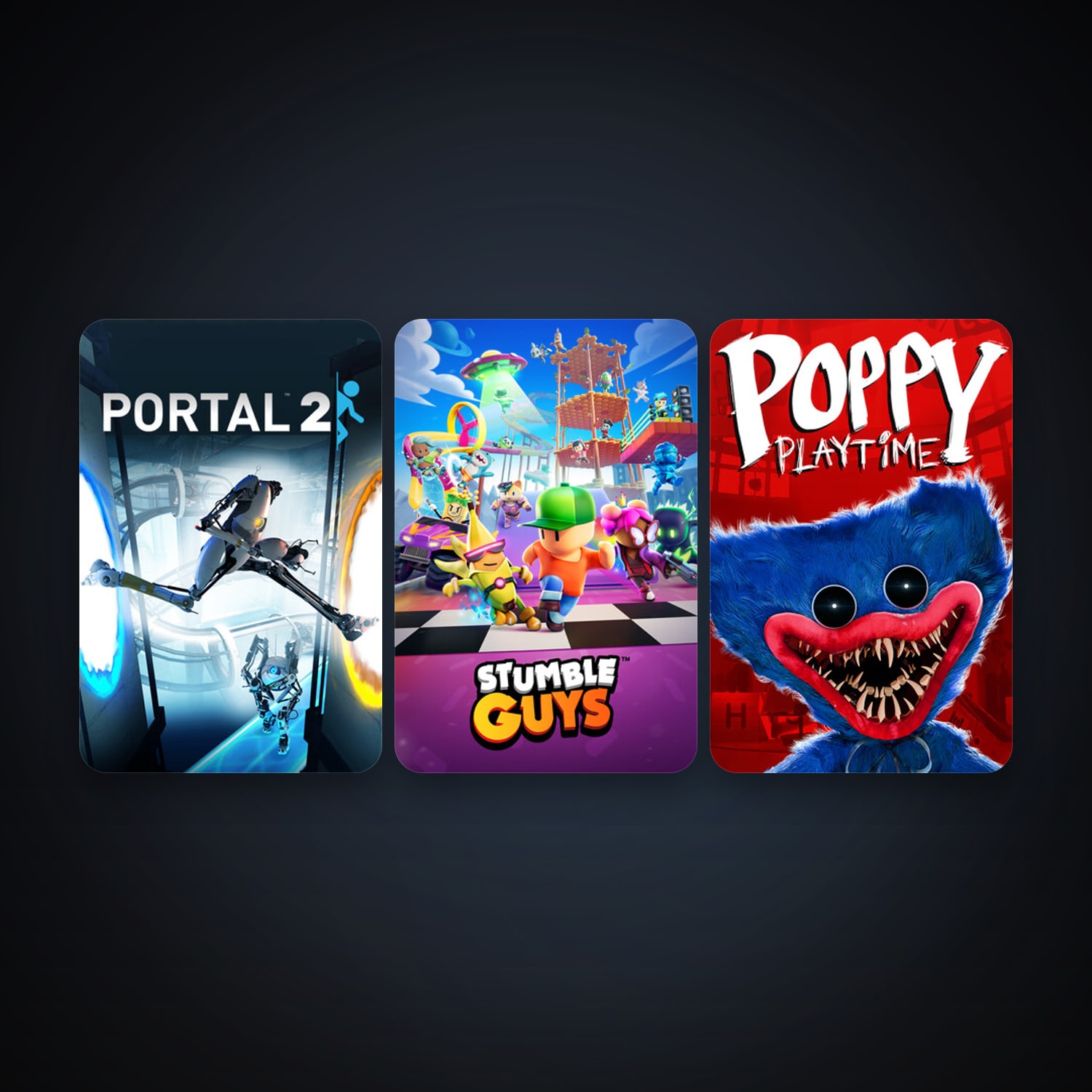 Portal 2 + Stumble Guys, 5 games, clean — HabibiAccounts