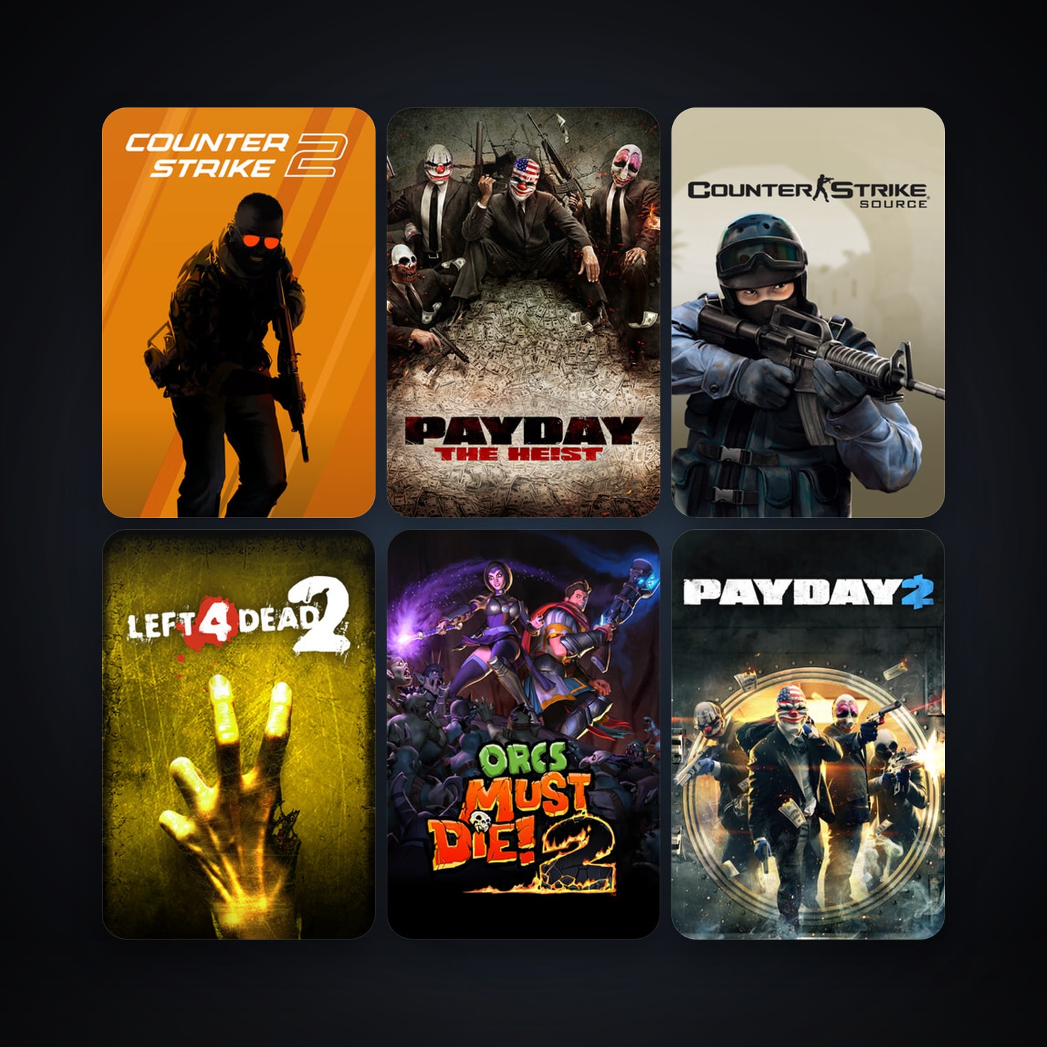 Counter-Strike: Source + Left 4 Dead, 35 games, Steam 10, clean — HabibiAccounts