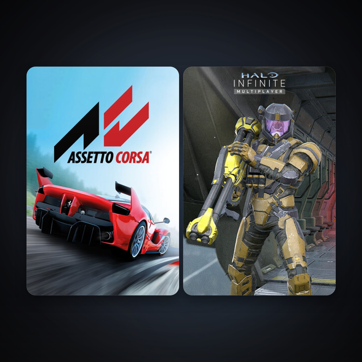 Assetto Corsa + Halo Infinite, 4 games, clean — HabibiAccounts