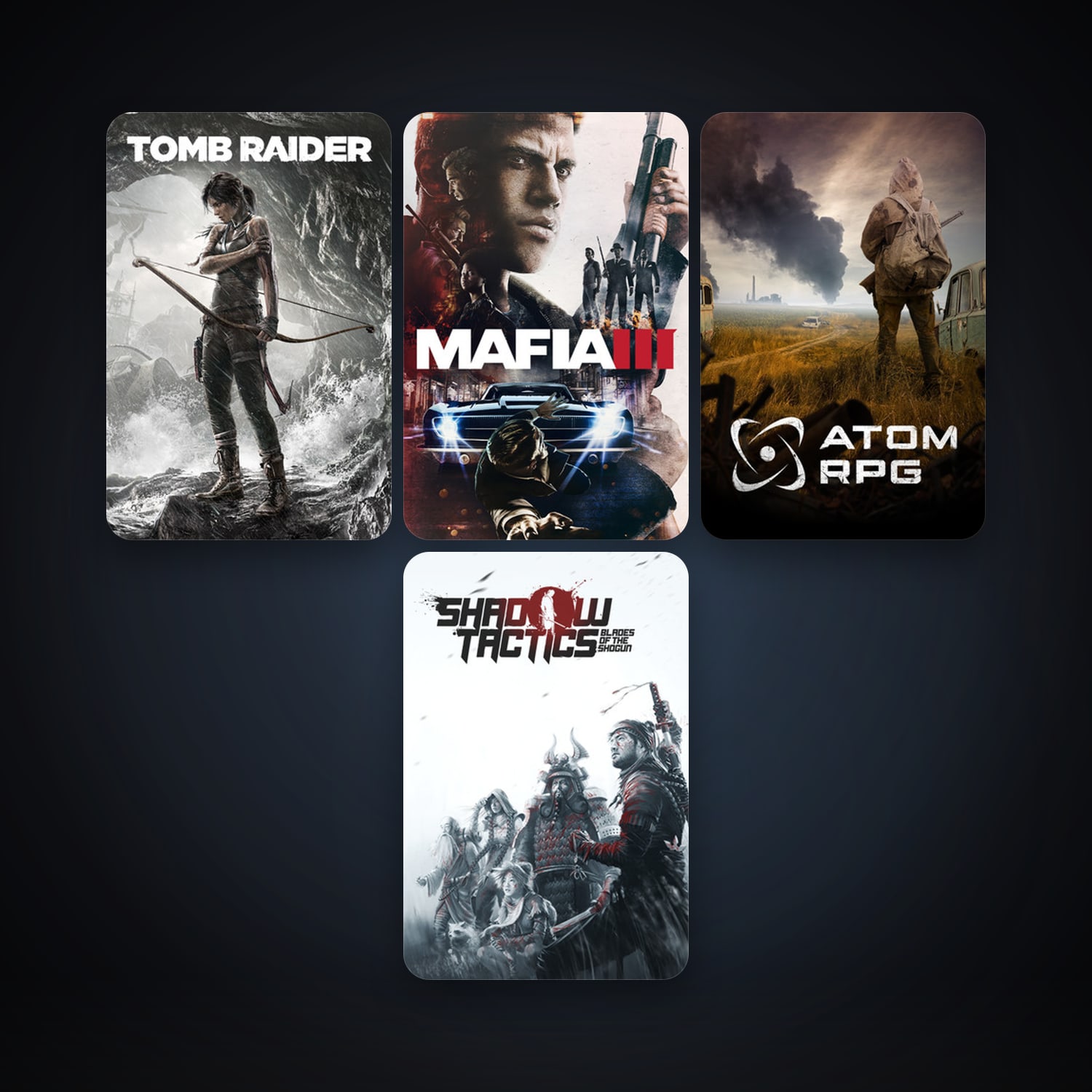 Tomb Raider + Mafia III, 5 games, clean — HabibiAccounts