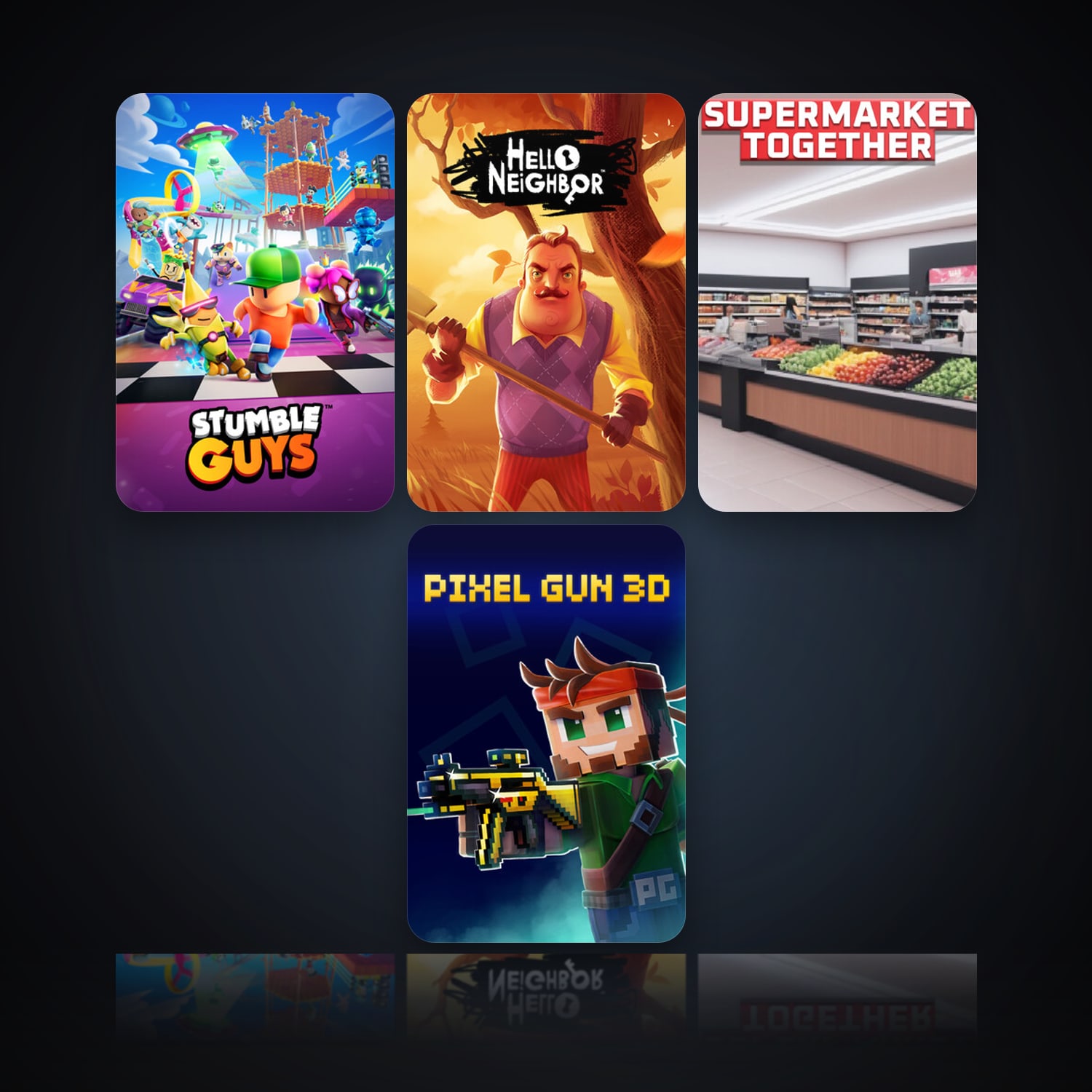 هالحساب ستيم فلين، Hello Neighbor وStumble Guys، 14 لعبة، صامد واضح — HabibiAccounts