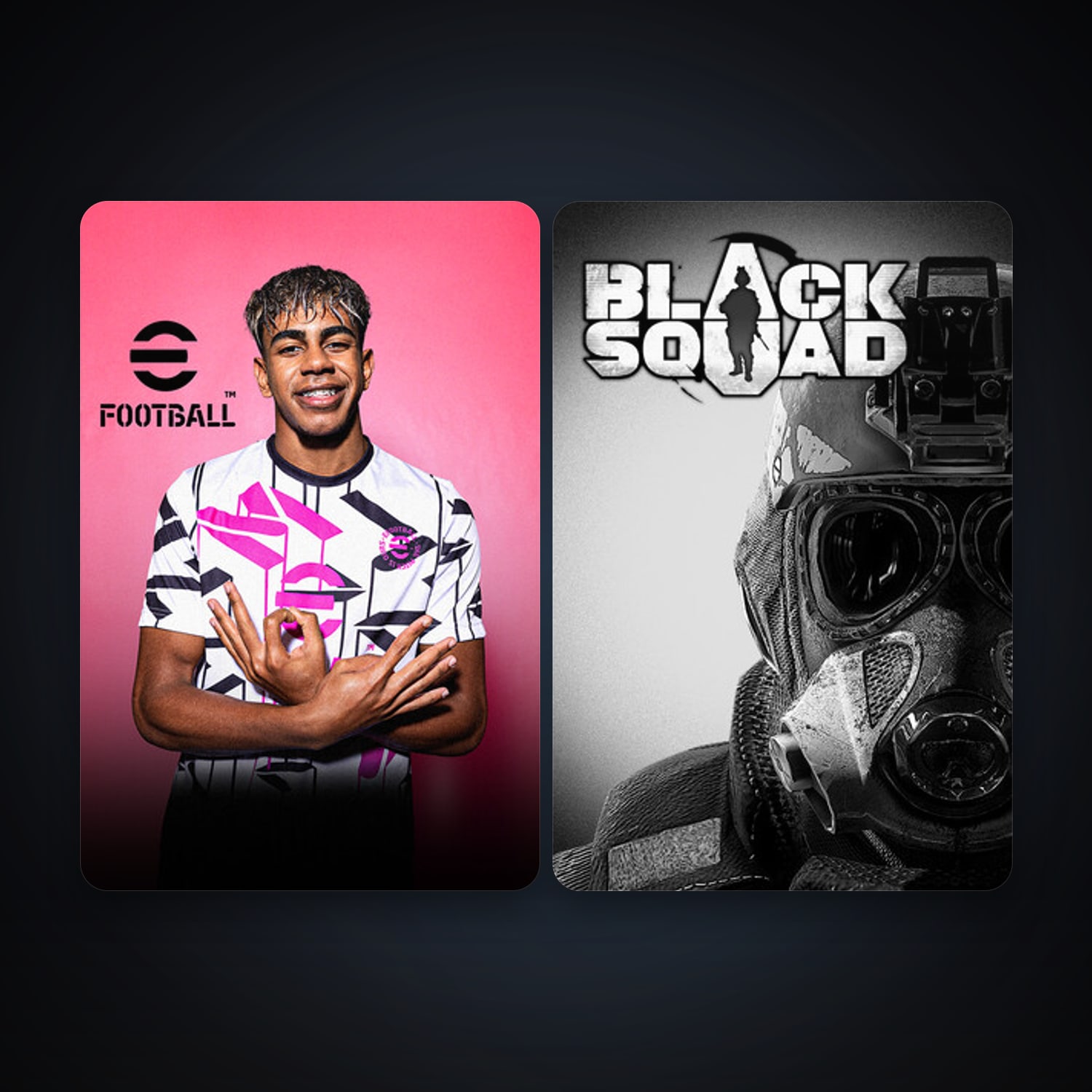 Black Squad + eFootball 2024, 3 games, clean — HabibiAccounts