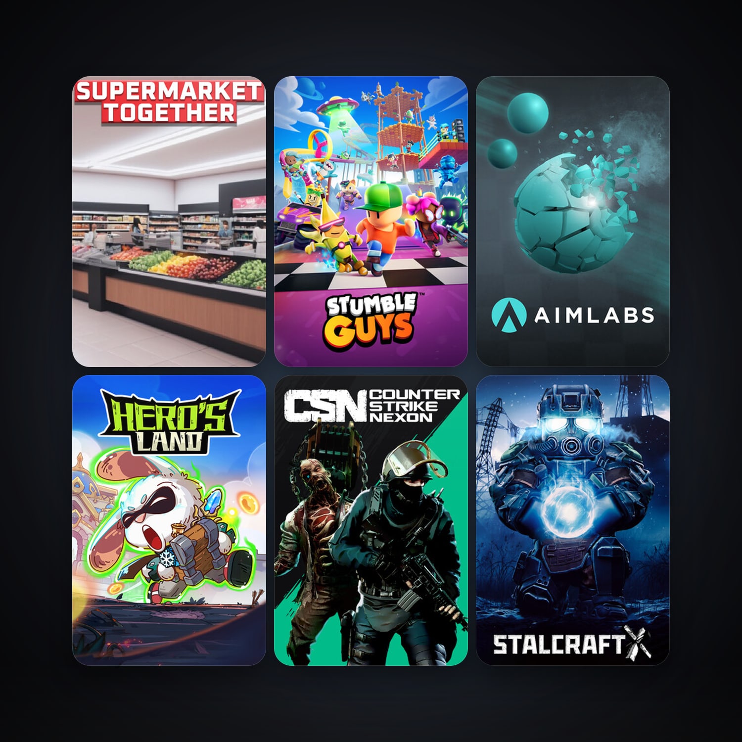 Supermarket Together & Stumble Guys | 27 Games | Clean — HabibiAccounts