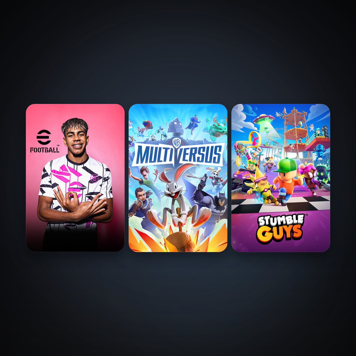 eFootball 2024 + Stumble Guys, 5 games, clean — HabibiAccounts