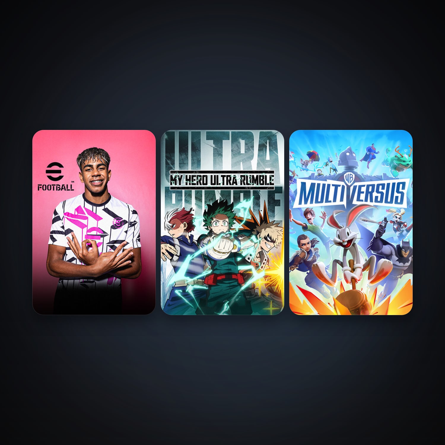 هالحساب ستيم فلين، MY HERO ULTRA RUMBLE وeFootball 2024، 11 لعبة، صامد واضح — HabibiAccounts