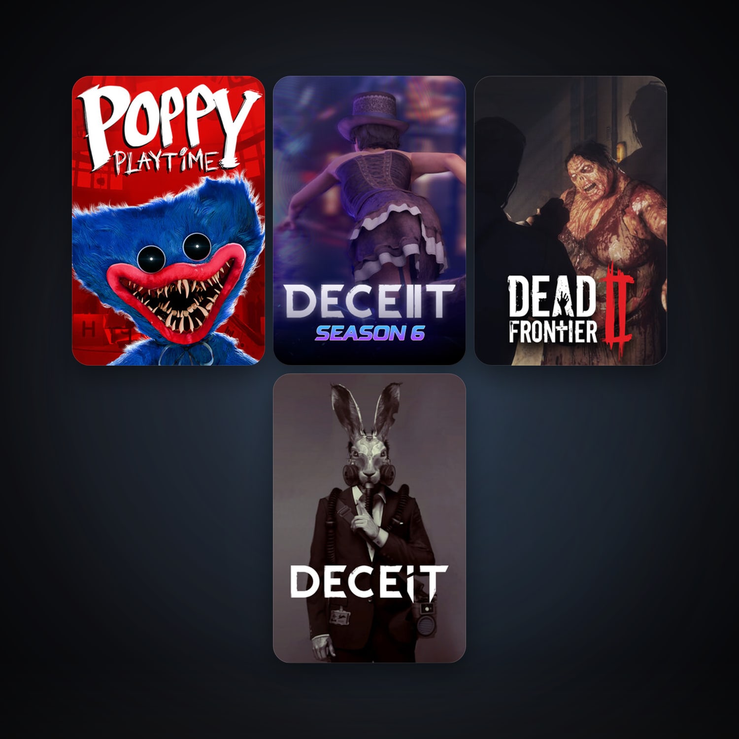 Deceit + Dead Frontier 2, 18 games, clean — HabibiAccounts