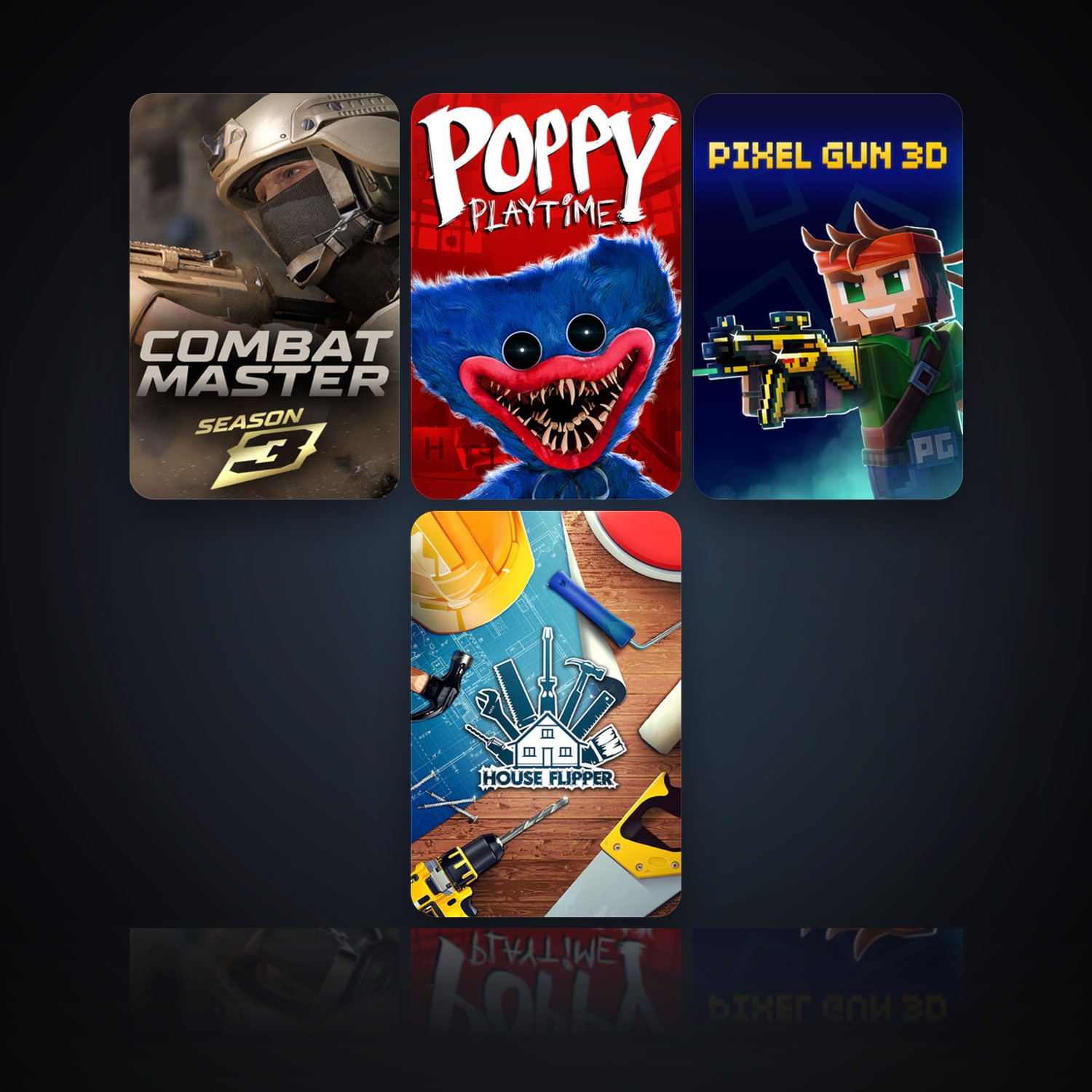 Combat Master: Season 1 & Poppy Playtime | 12 Games | Clean — HabibiAccounts
