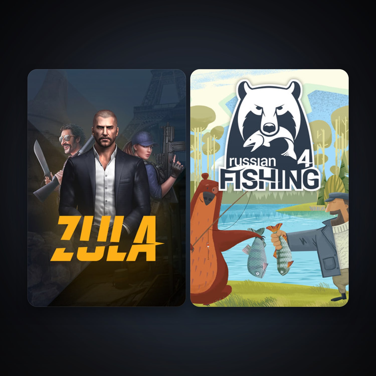 Zula Türkiye + Russian Fishing 4, 8 games, clean — HabibiAccounts