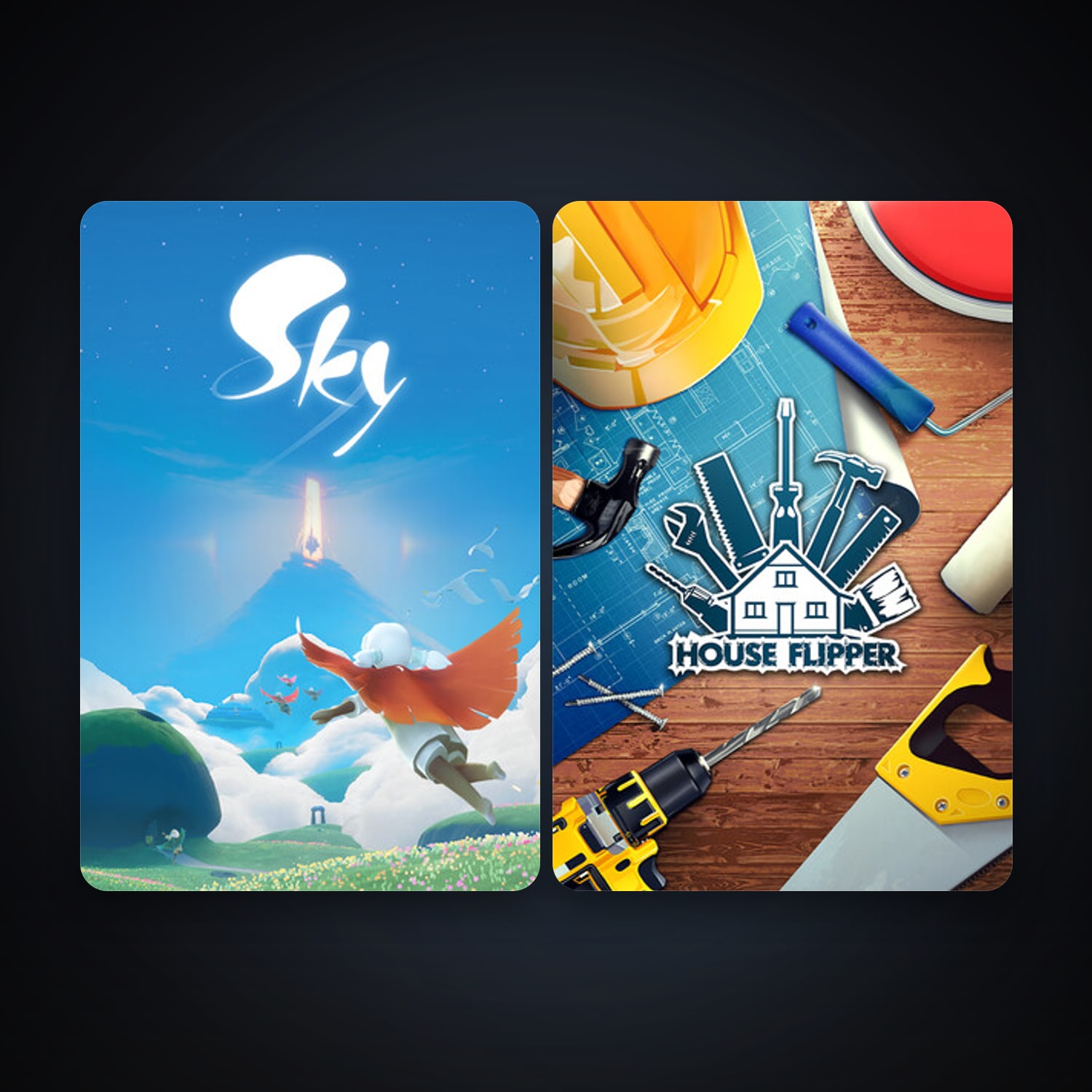 House Flipper + Sky: Children of the Light, 3 games, clean — HabibiAccounts