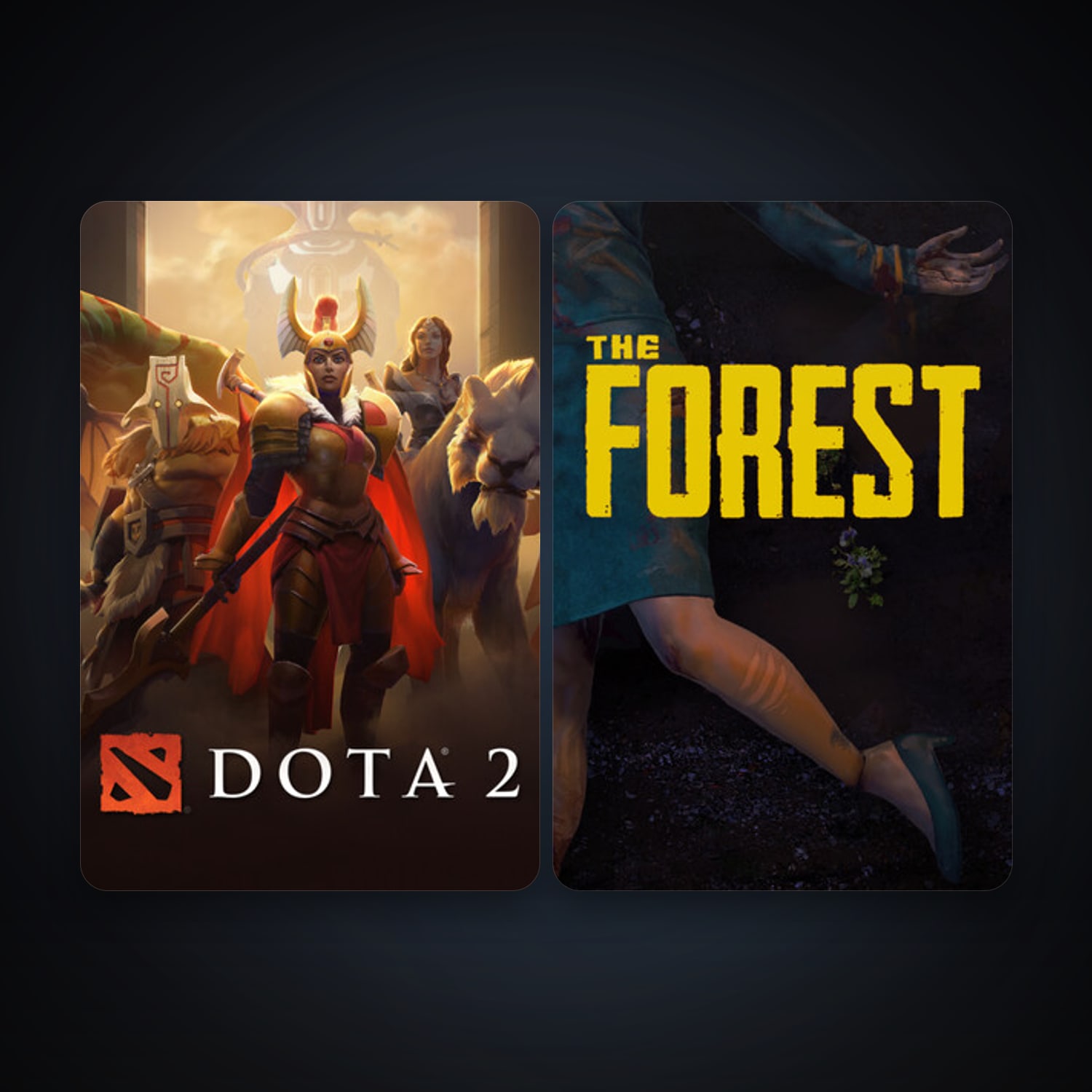 Dota 2 + The Forest, 5 games, clean — HabibiAccounts