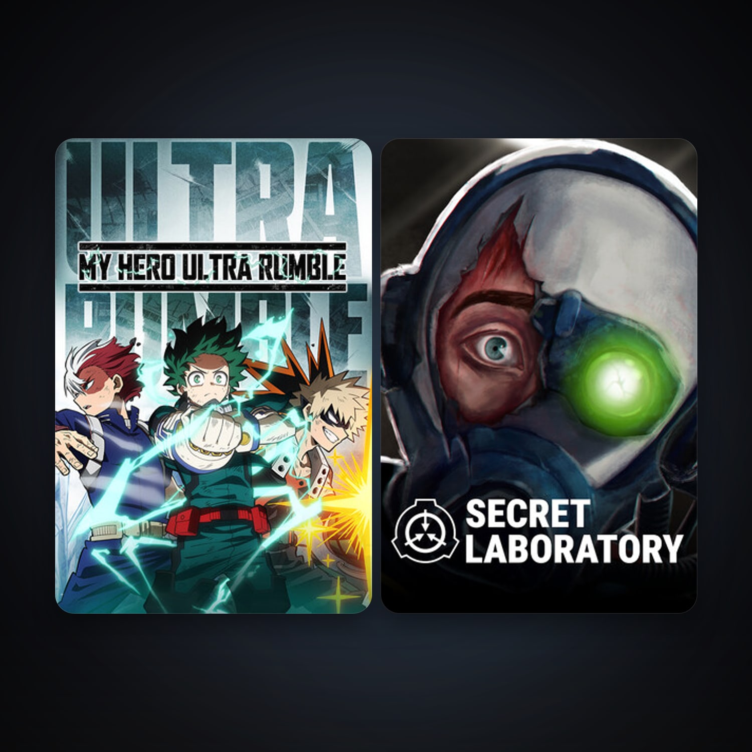 SCP: Secret Laboratory + MY HERO ULTRA RUMBLE, 5 games, clean — HabibiAccounts