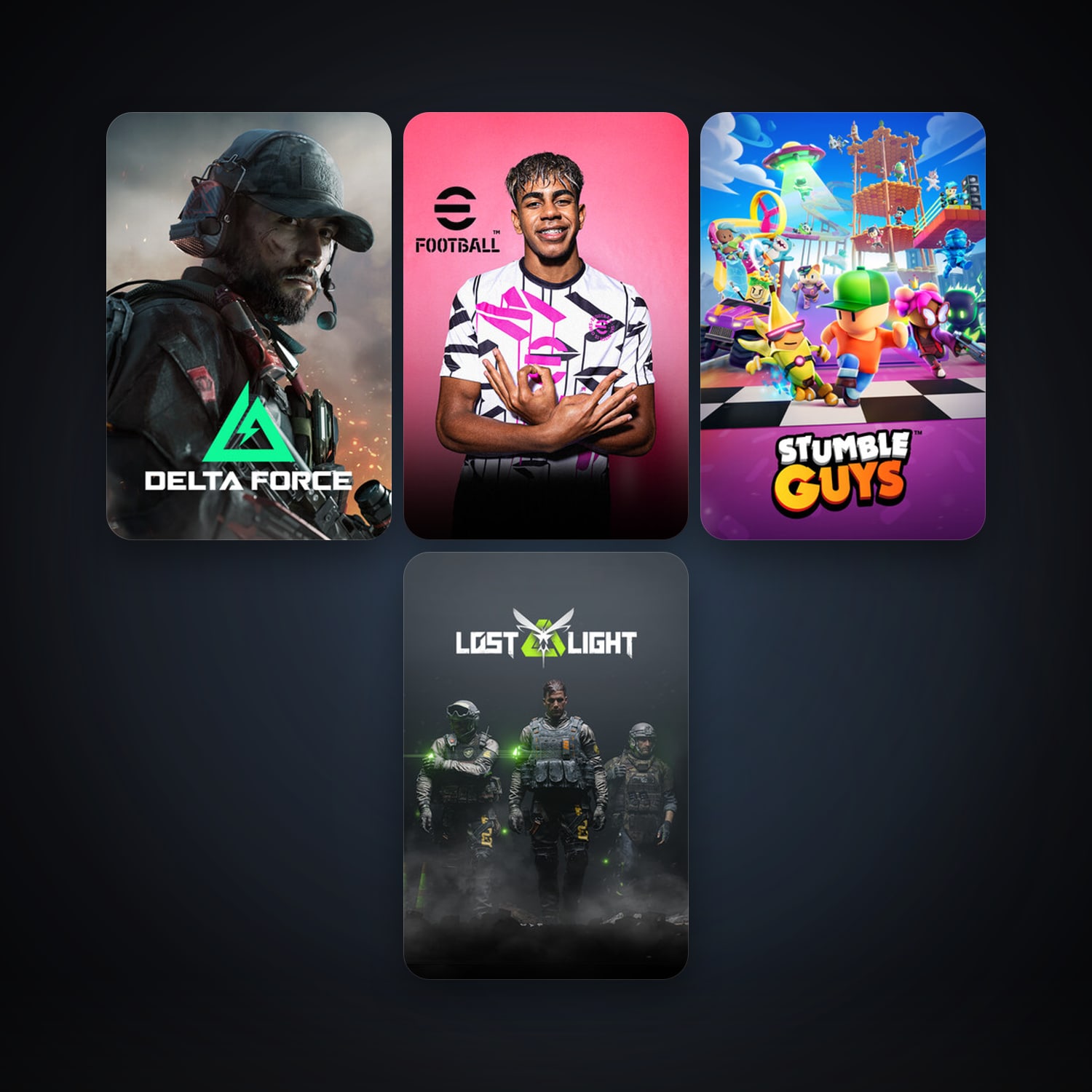 eFootball 2024 + Stumble Guys, 8 games, clean — HabibiAccounts