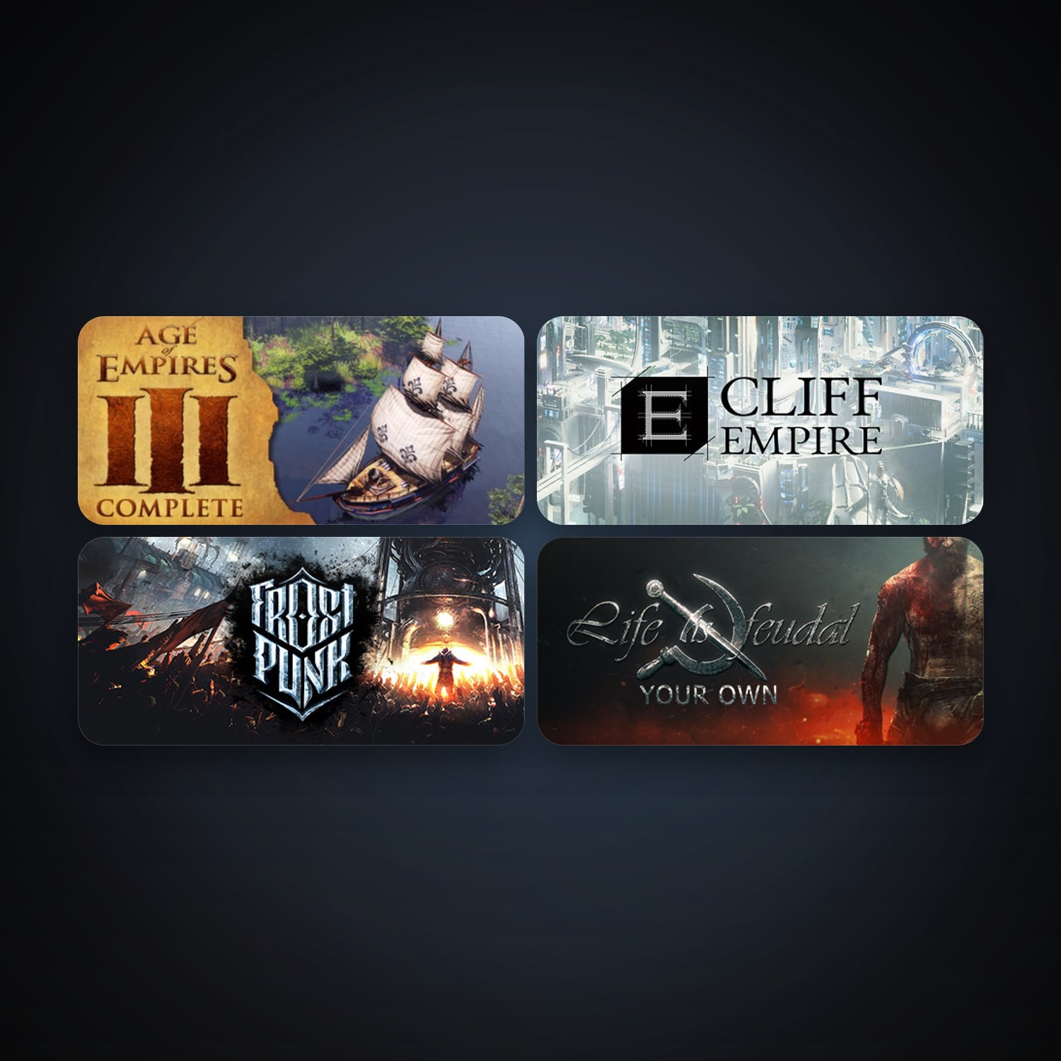 Age of Empires III + Life is Feudal: Your Own, 5 games, clean — HabibiAccounts
