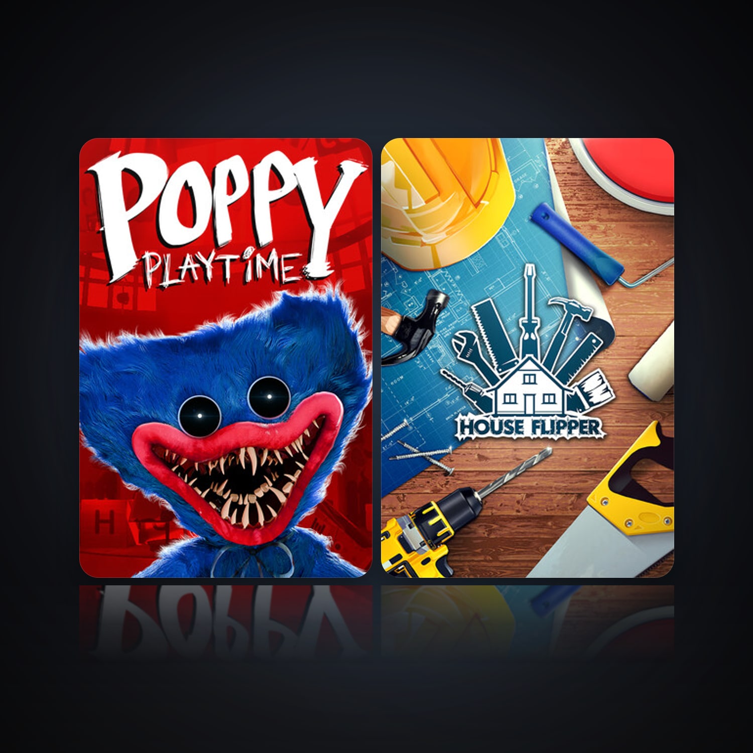 هالحساب ستيم فلين، House Flipper وPoppy Playtime، 3 لعبة، صامد واضح — HabibiAccounts