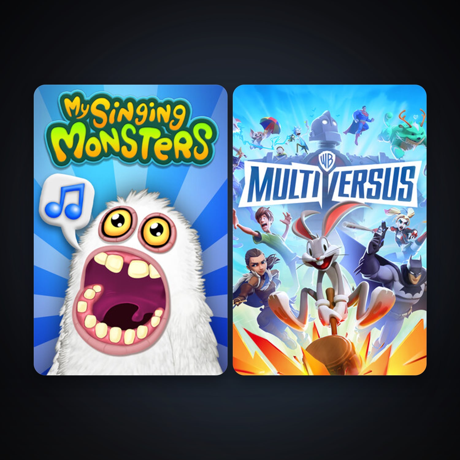 هالحساب ستيم فلين، My Singing Monsters وMultiVersus، 2 لعبة، صامد واضح — HabibiAccounts