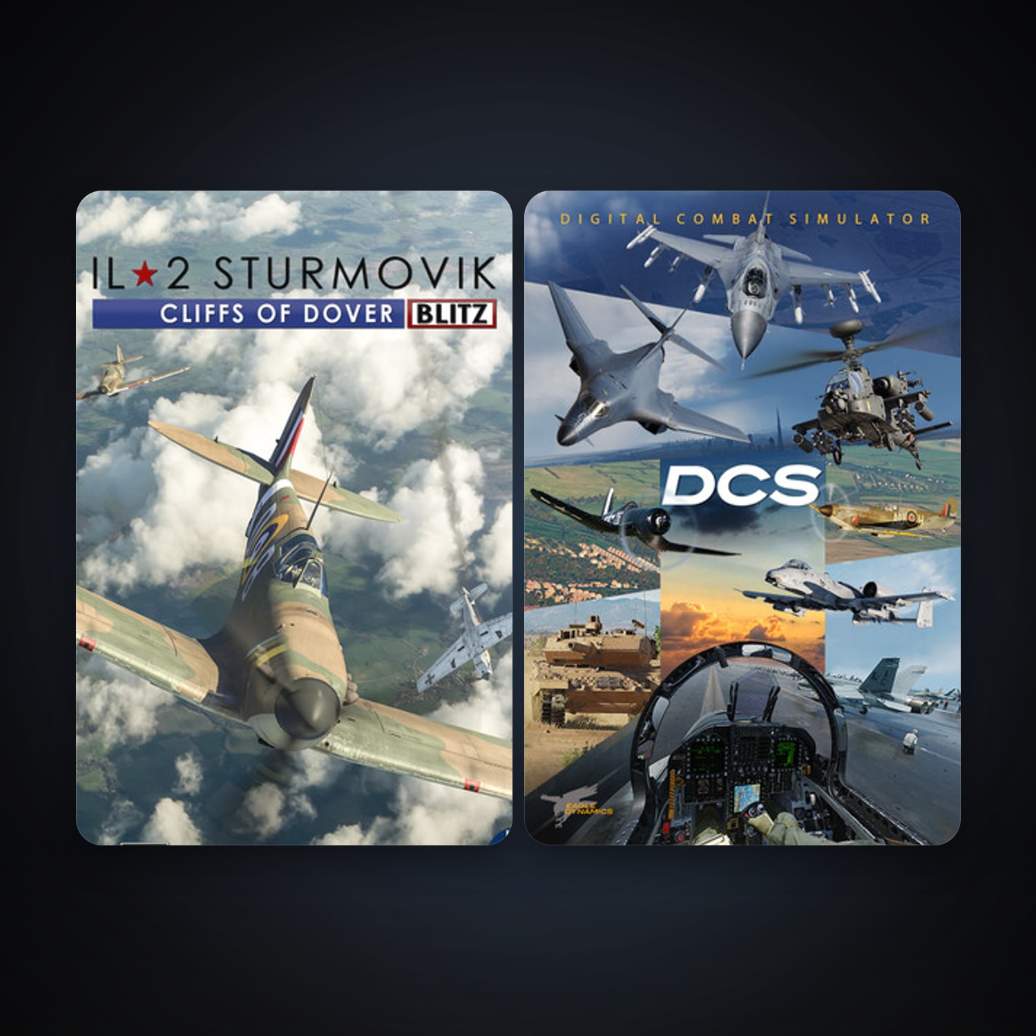 DCS World Steam Edition + IL-2 Sturmovik: Cliffs of Dover Blitz Edition, 3 games, clean — HabibiAccounts
