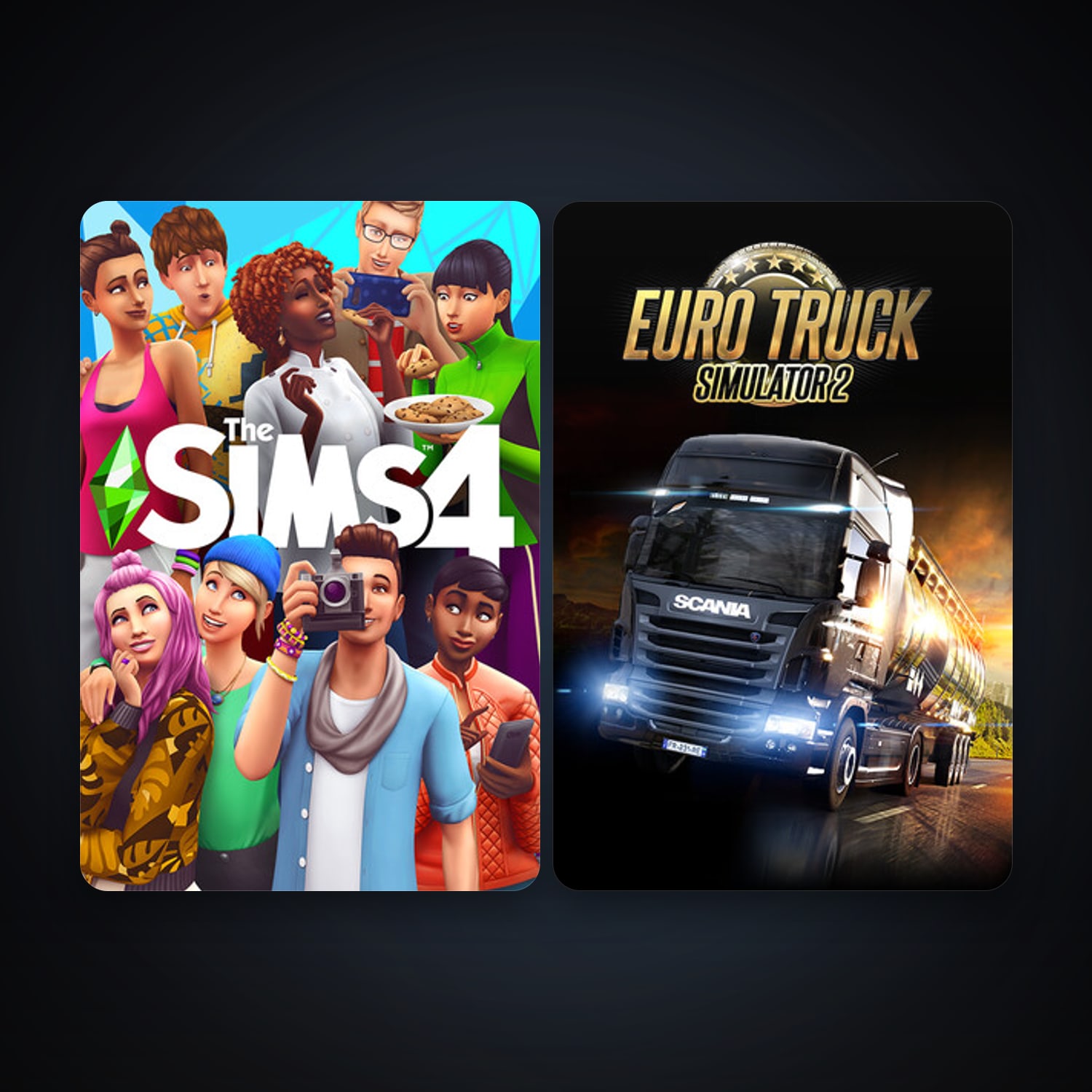 Euro Truck Simulator 2 + The Sims 4, 5 games, clean — HabibiAccounts